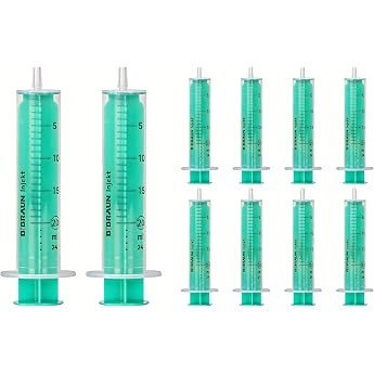 MedixX Disposable Syringes Set 20 ml without Needles in Various Sizes for Hobby and DIY Syringes Individually Sterile Packed in Practical Sliding Seal Bag 10 x 20 ml