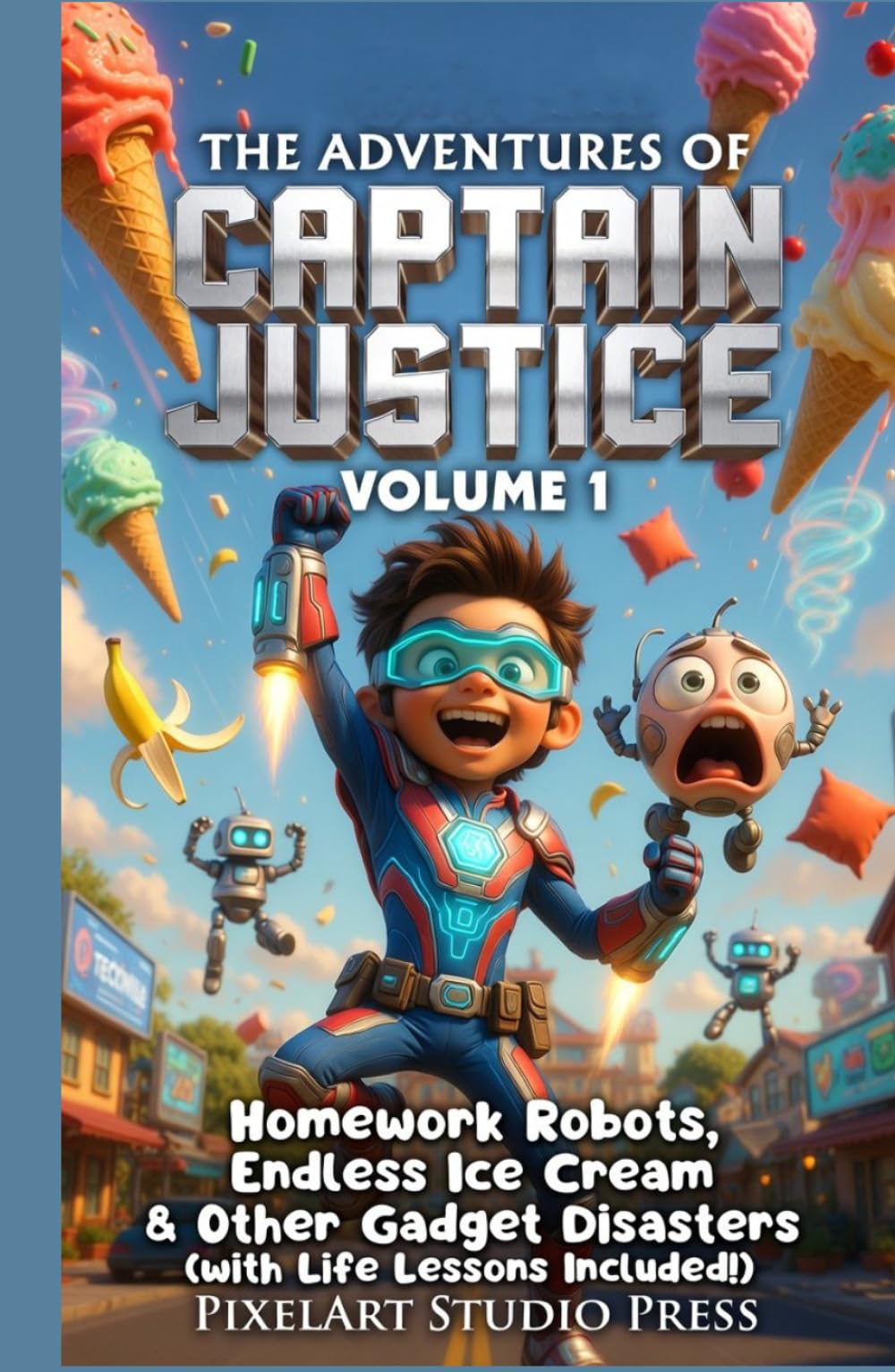 The Adventures of Captain Justice: Volume 1: Homework Robots, Endless Ice Cream & Other Gadget Disasters (with Life Lessons Included!)