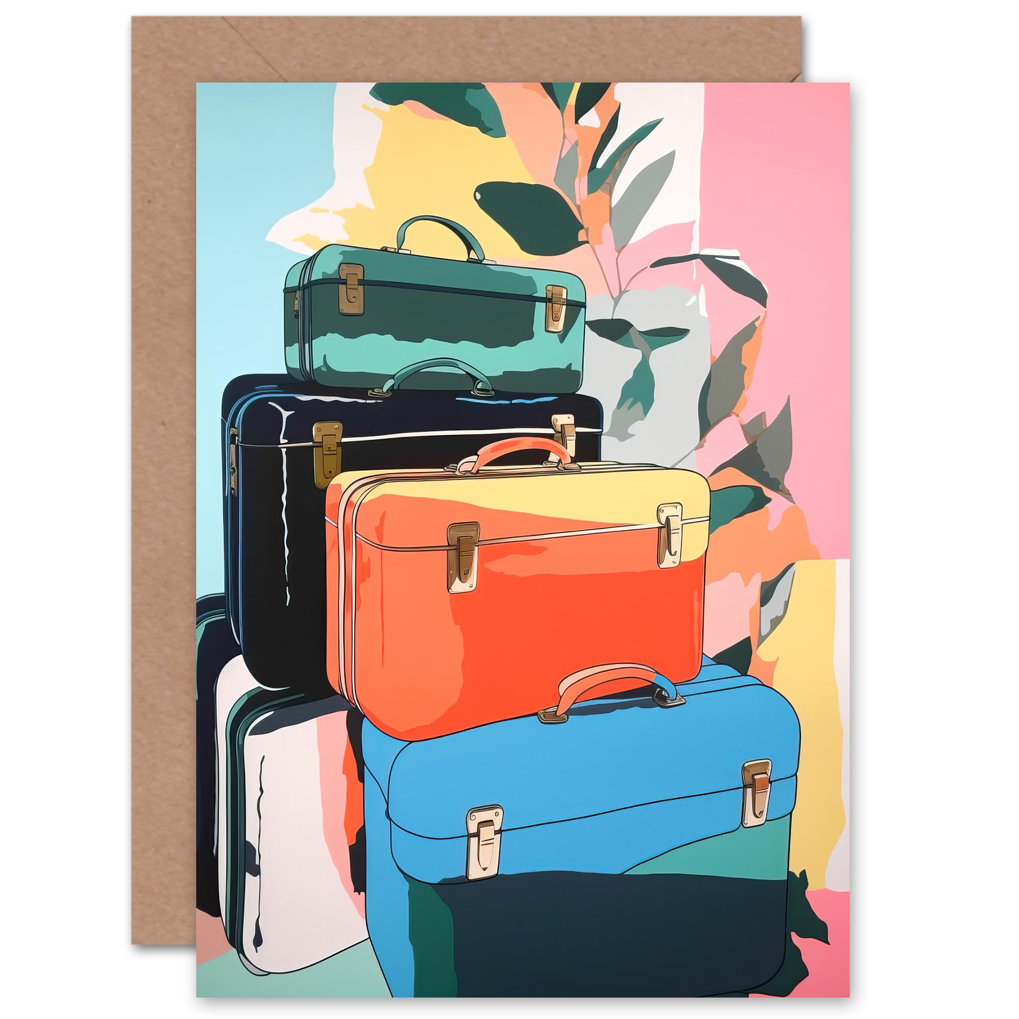 Bon Voyage Safe Trip Adventure Journey Birthday Safe Travel Blank Greeting Card