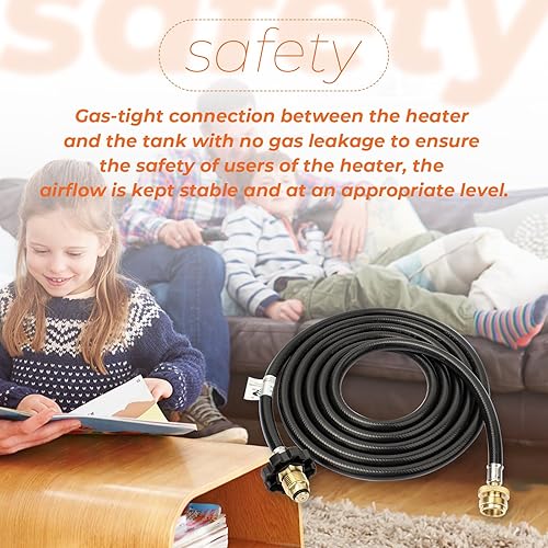 Miniatura 6 de F273704 - Conjunto de manguera de propano de 10 pies compatible con calentador Mr. Heater Big Buddy para interiores y exteriores MH9B MH18B