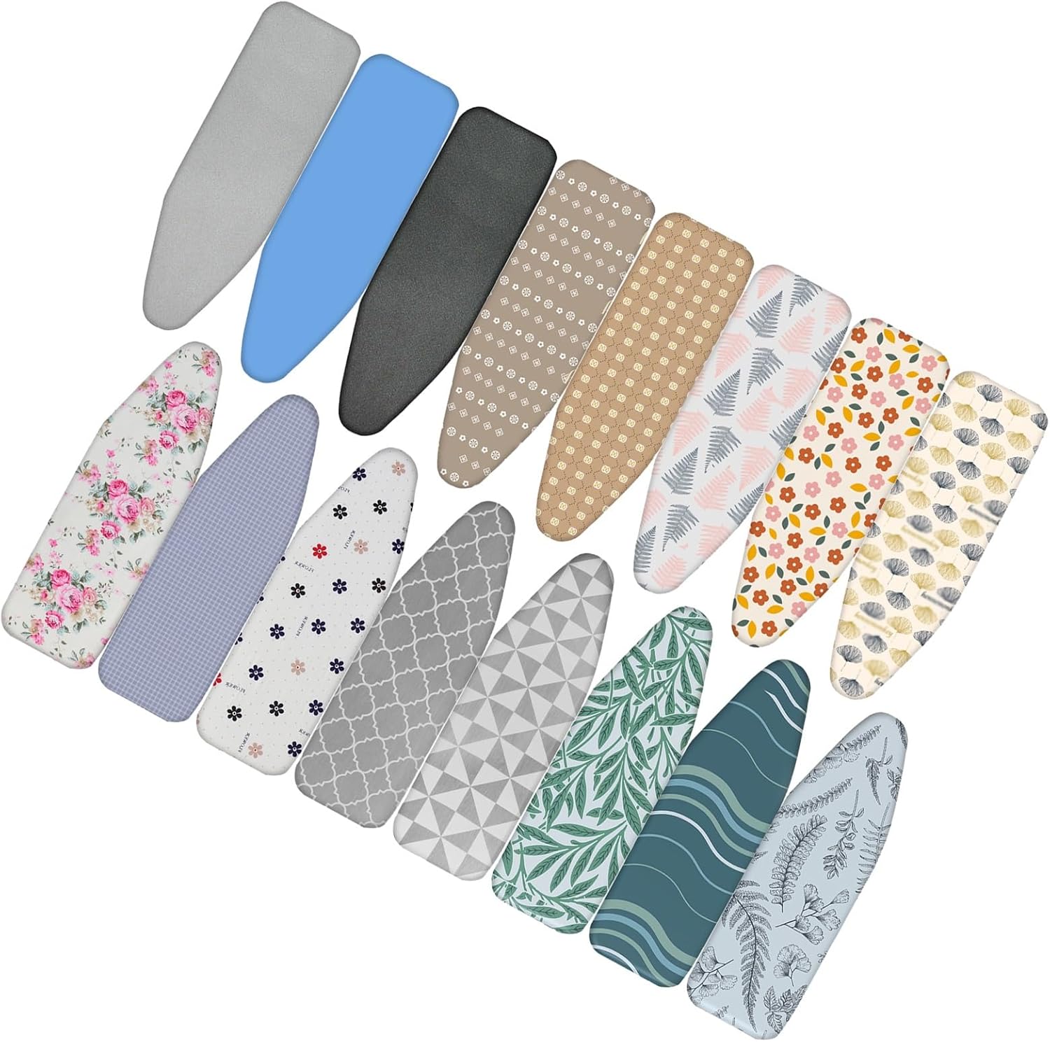 Cotton Ironing Board Cover,Decorative Floral Ironing Board Cover with 2 Replacement Pads, Washable Scorch Resistant(Style K,100x33cm)