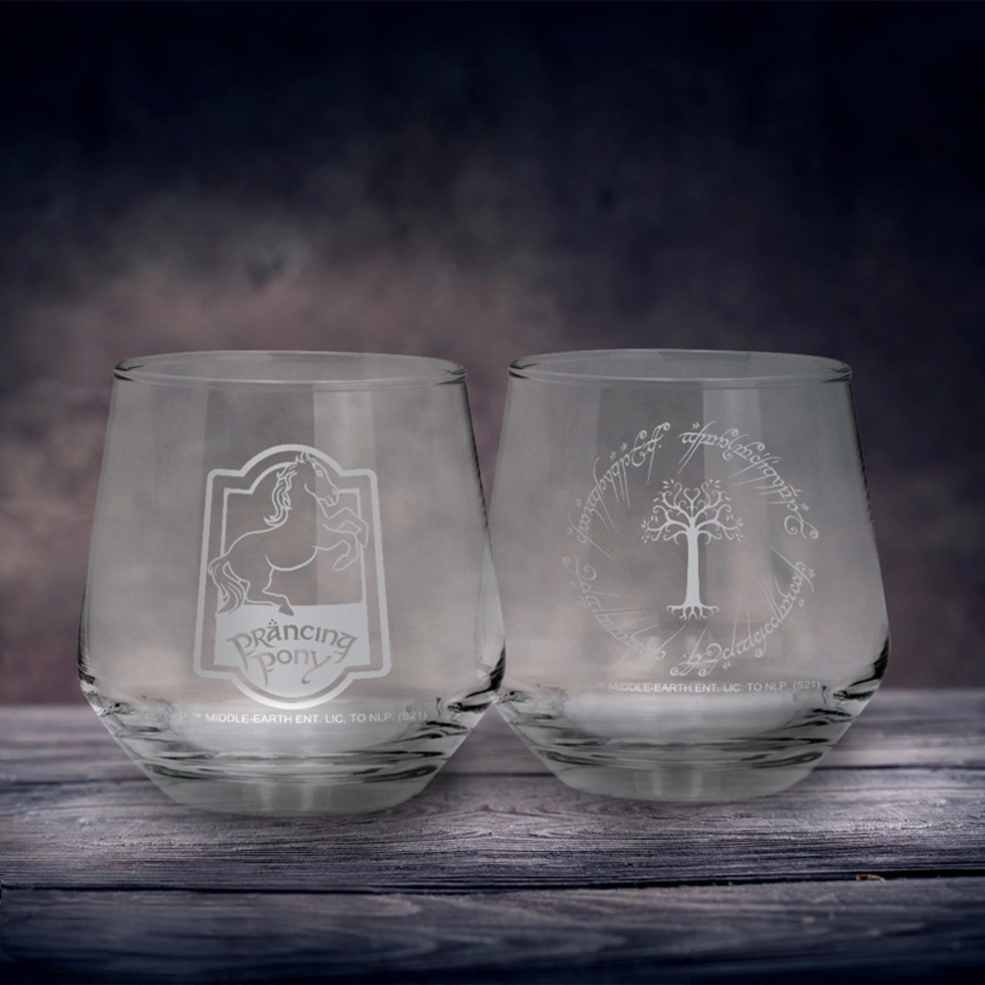Glas Lord of the Rings - Prancing Pony & Gondor Tree Glass (2 Stck)