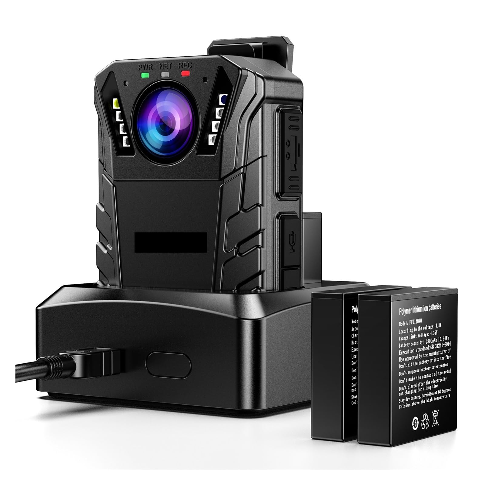 Cámara montada en el cuerpo Full HD con 64GB de memoria interna y resistencia al agua IP66 8