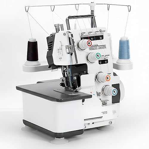 Serger Sewing Machine, Heavy Duty Industrial Sewing Machine with LED Light, 3-4 Serger Thread Capability, 12 Stitch Patterns, Overlock Sewing Machines with Metal Frame, 1200 Stitches Per Minute