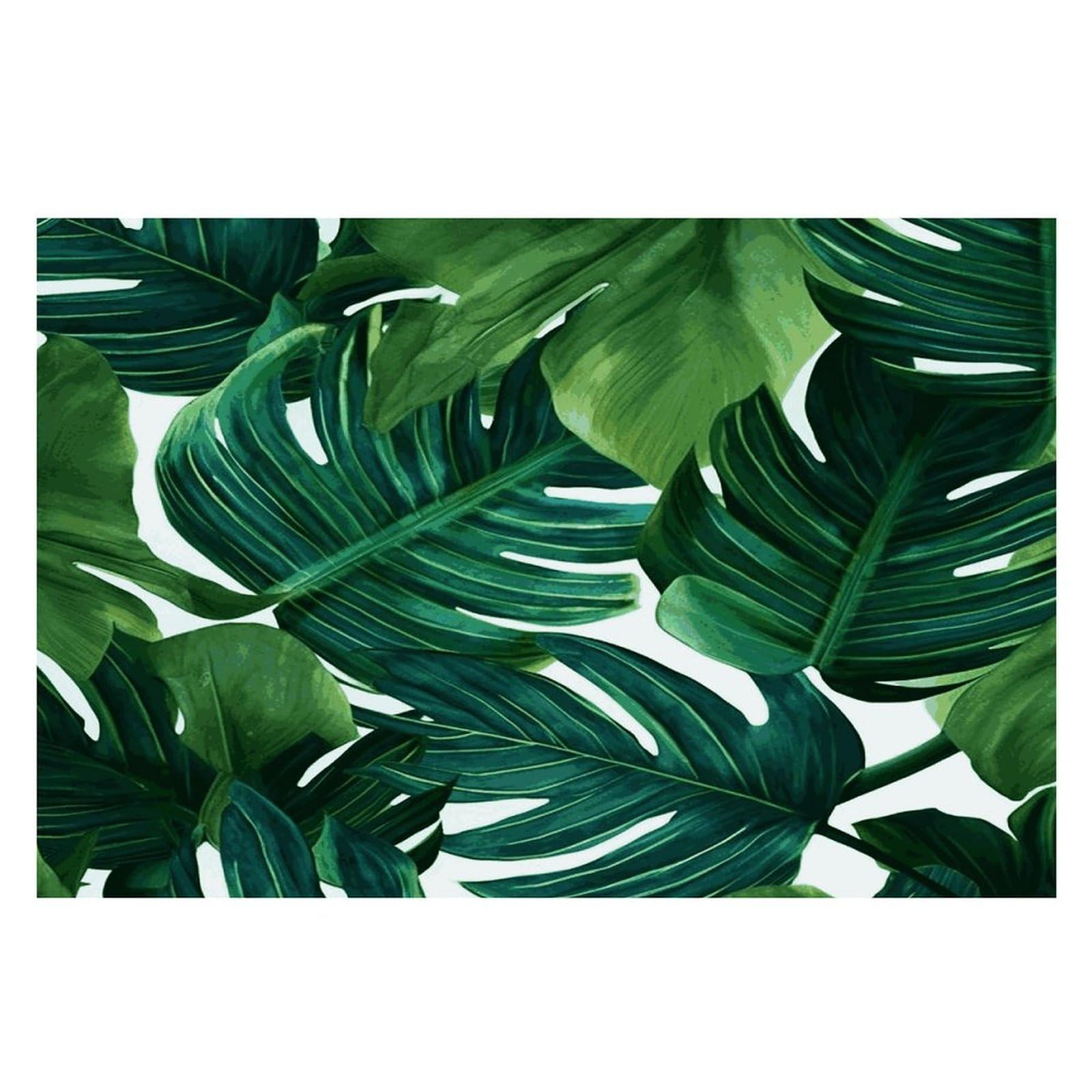 Banana Leaves Placemats Heat-Resistant Washable Place Mats Anti Slip Dining Table Place Mats Wipeable Dining Table Mats Kitchen Decoration Placemats 17.7’’×11.8’’