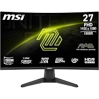 msi MAG 276CFA E20 Monitor Gaming 27" FHD Curvo 1500R, Pannello Rapid VA 1920x1080