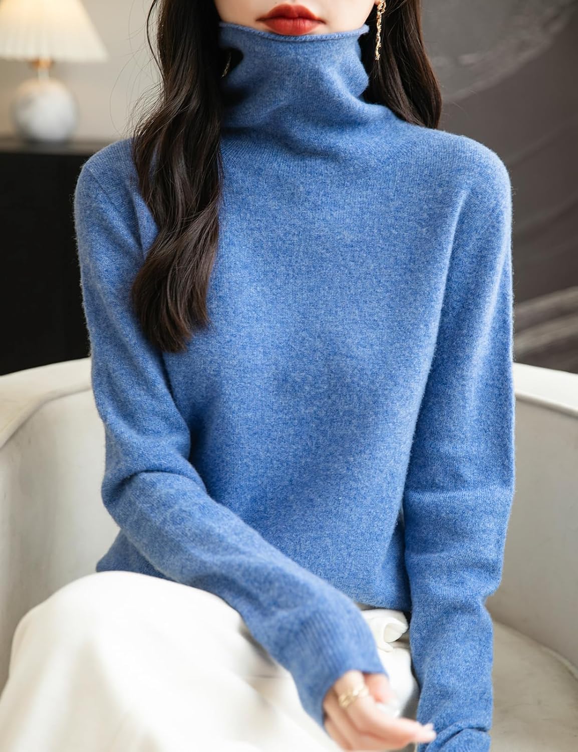 Chanyarn Women's 100% Merino Wool Seamless Sweater Turtleneck First-Line Ready to Wear Long Sleeve Knitted Pullover Tops - Image 2