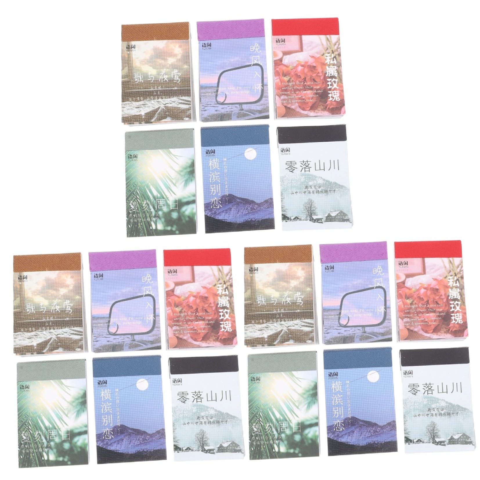 NUOBESTY 18sets Adesivi Creativi Per Scrapbooking e Diario Album Fai Da Te Decorativi Adesivi Fotografici Per Taccuino Viaggio e Progetti Manuali Per Album Decorativo