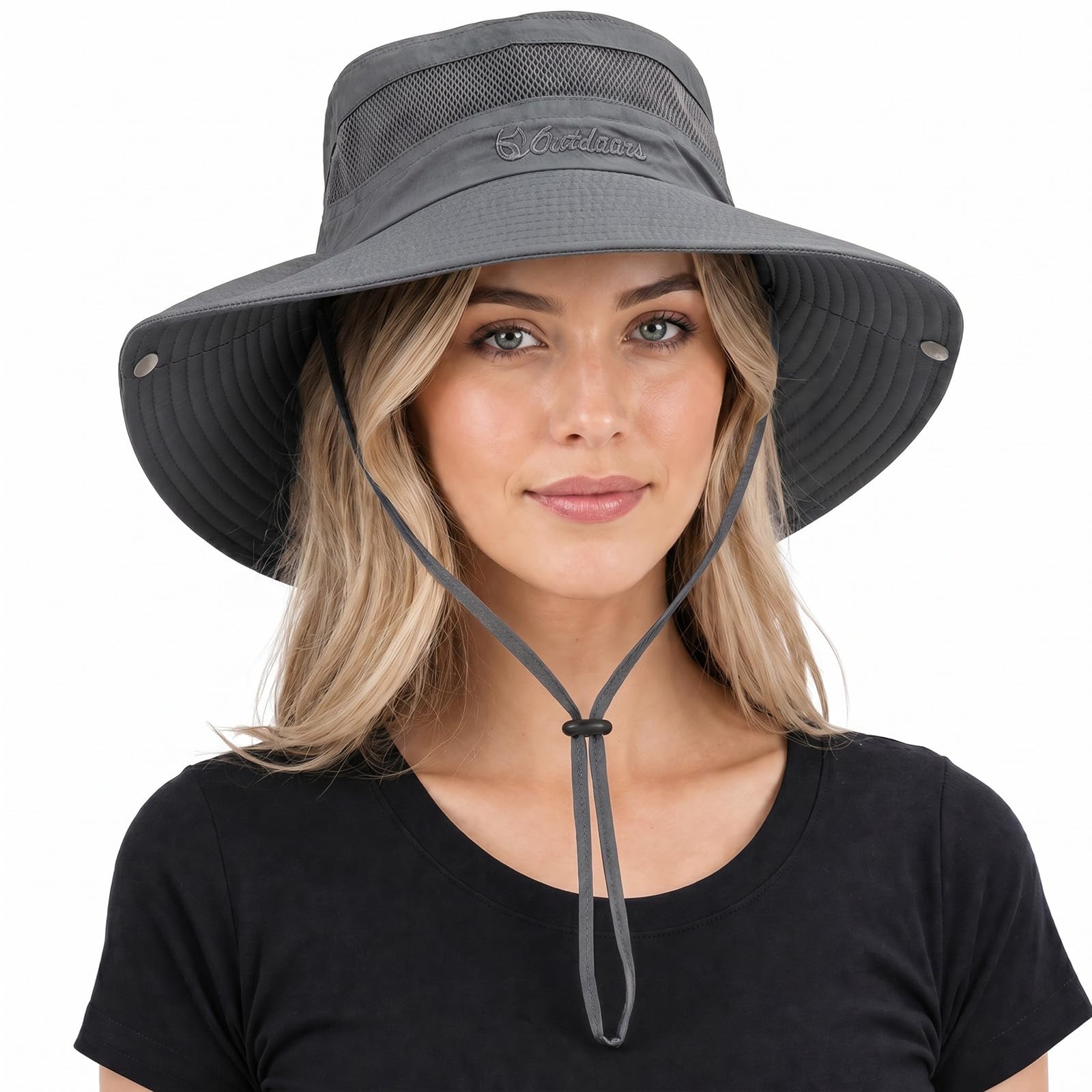 Cheerlenne Dark Grey Summer Hats Safari UPF 50+ Sun Hat for Women UV Protection Lightweight Foldable Cowboy Hat for Men Women Ladies Sun Hats Packable Hiking Fishing Gardening with Wide Brim