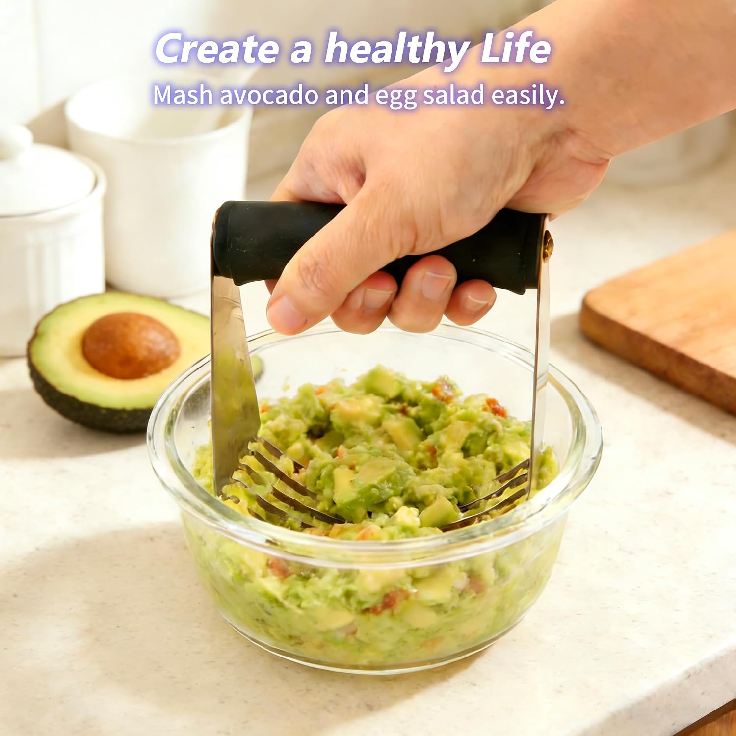 SmileCat Gold Pastry Cutter Dough Blender Stainless Steel