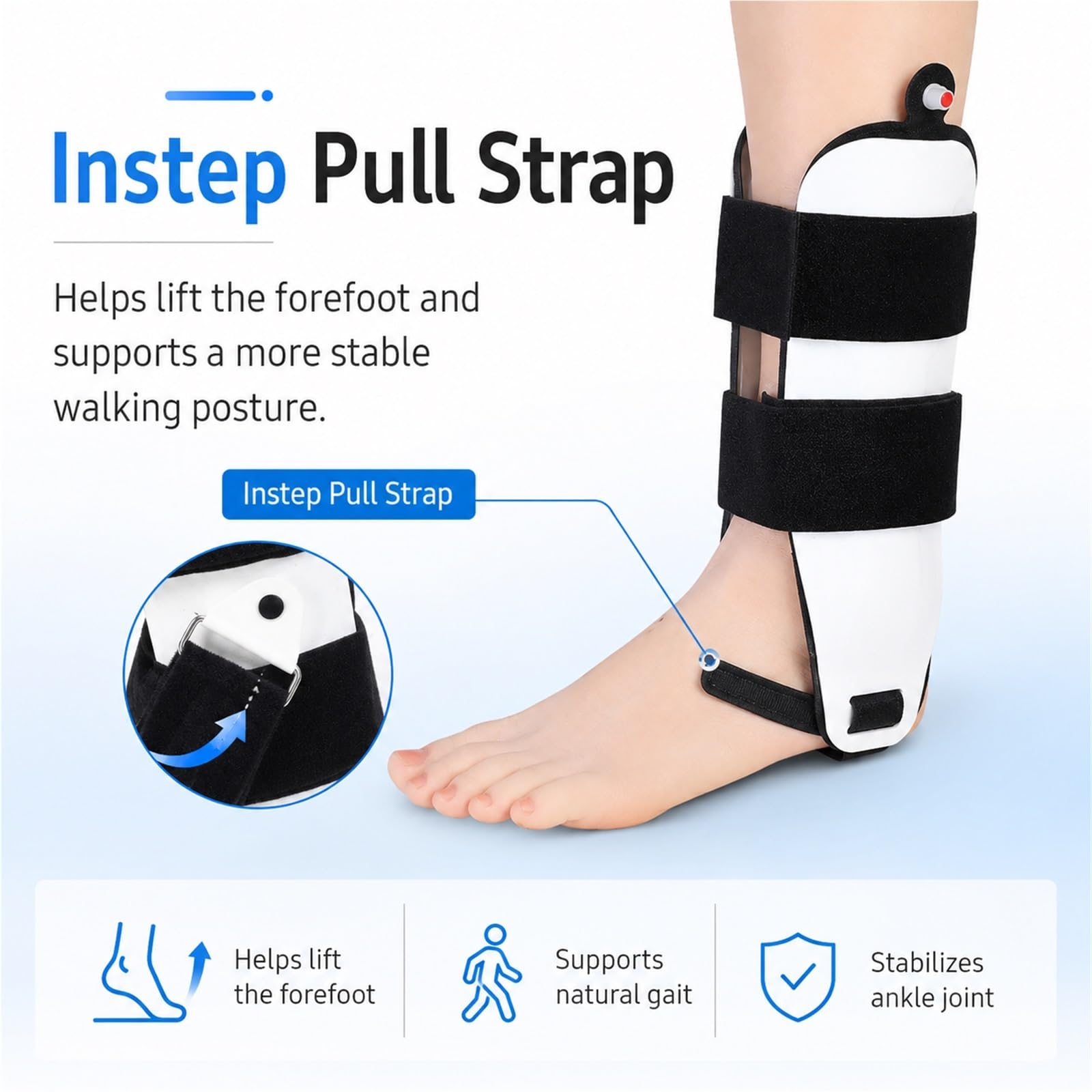 Stabilizator Kostki Orteza Stawu Skokowego dla Sportowców na Skręcenia Zwichnięcia i Zapalenie Ścięgien Regulowana Opaska na Lewą i Prawą Nogę Oddychająca i Lekka