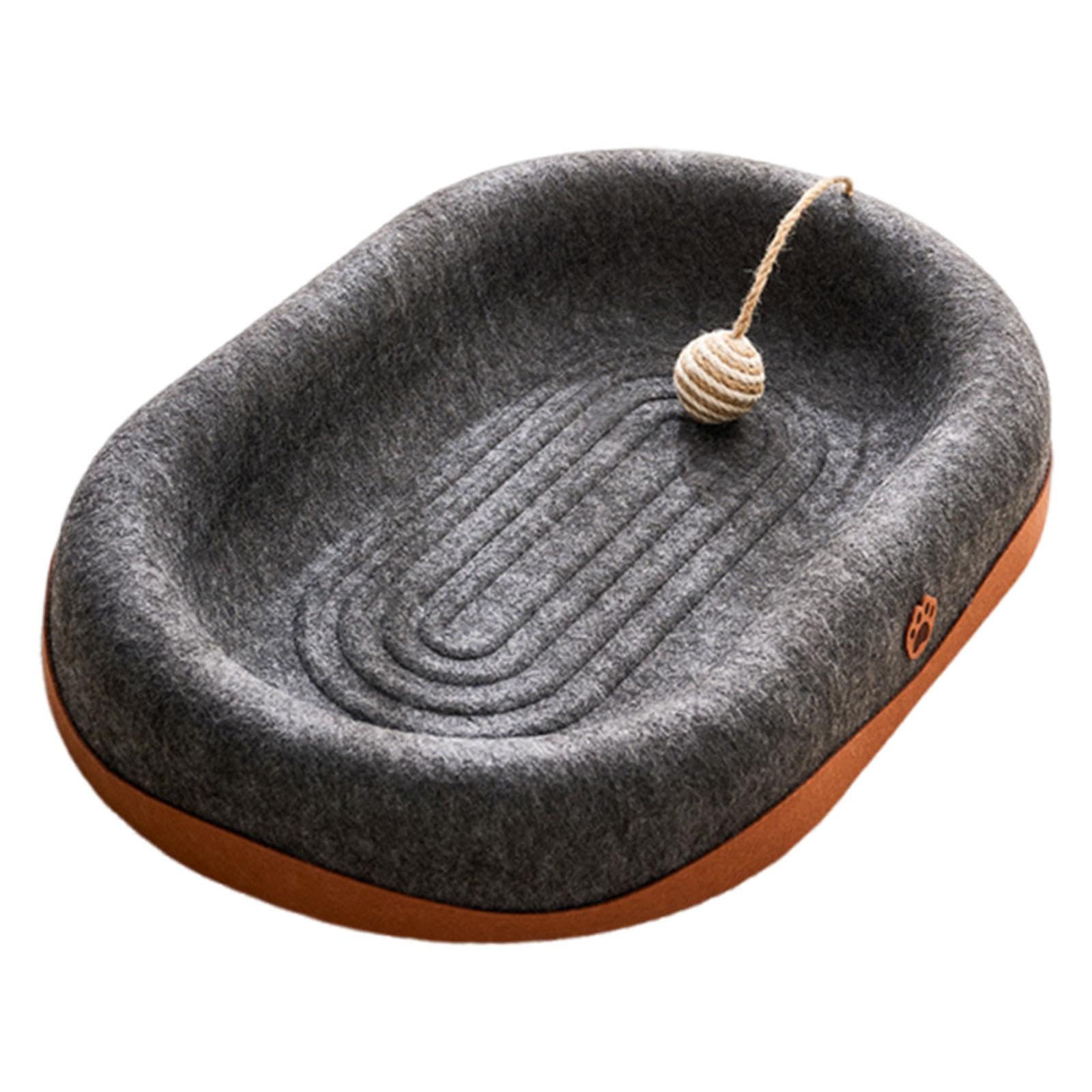 Griffoir pour chat contre griffures de canapé coussin en feutre et jouet en jute