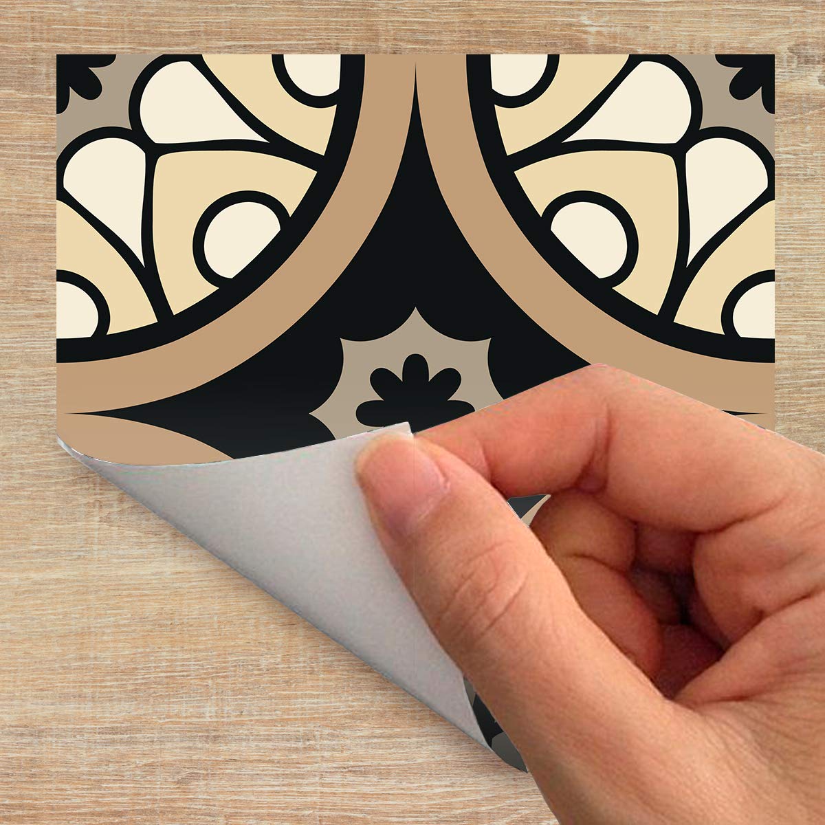 Ambiance Sticker Adesivi Murali per Mobili da Tavola, Adesivi Decorativi per Camere da Letto e Armadi Elisabetah - 60 Piastrelle Adesive 15 x 15 cm