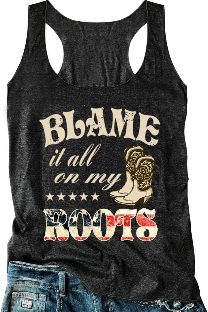 Country Shirt Women Vintage Graphic Cowgirl Tank Top Funny Country Music Shirt Summer Racerback Tank