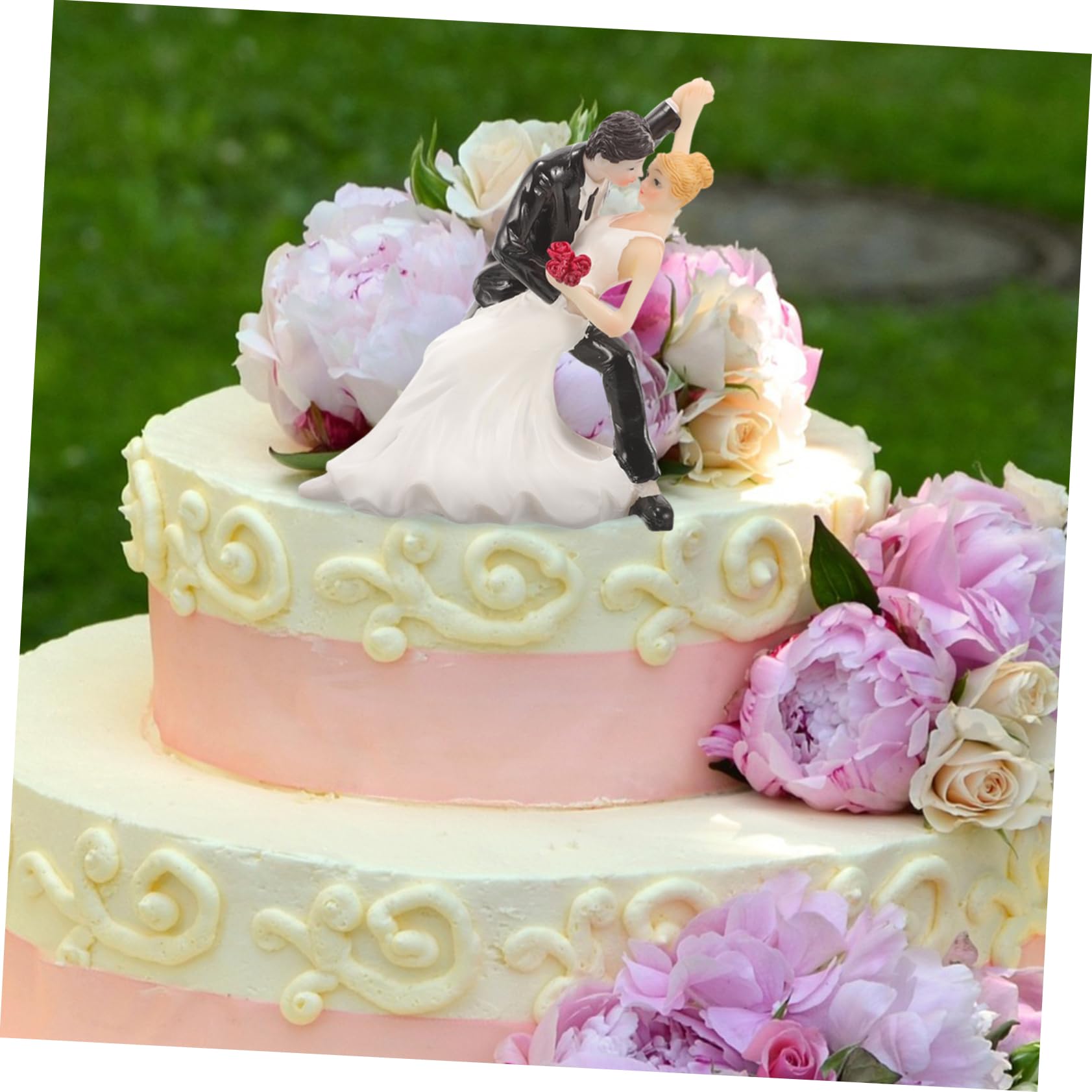 Elegante Decorazione per Torta Nuziale in Resina Topper Decorativo per Torta Nuziale per Occasioni Speciali