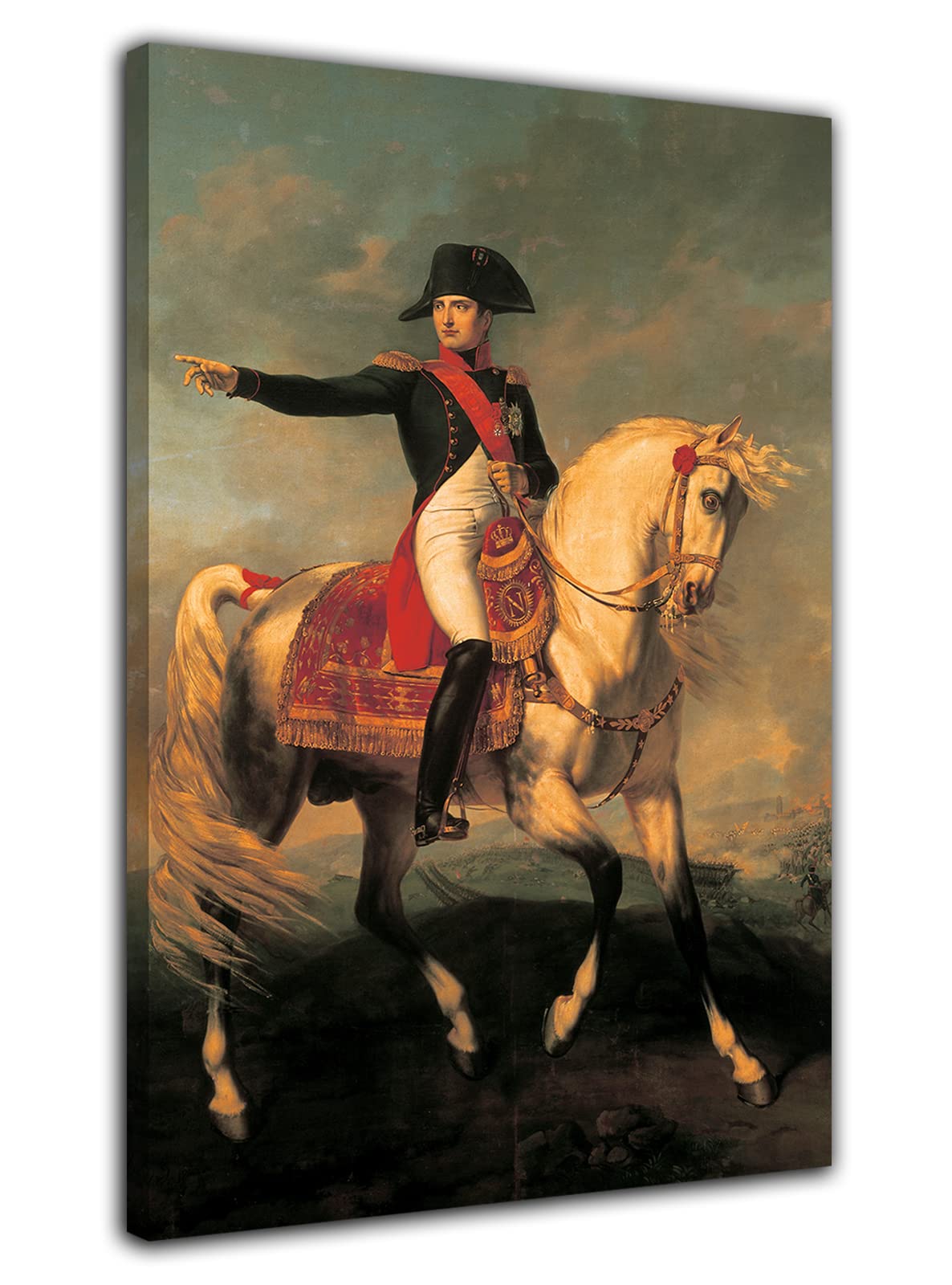 Amazon.co.jp: QUNYAAE ナポレオンボナパルトの肖像 馬の上のポスター