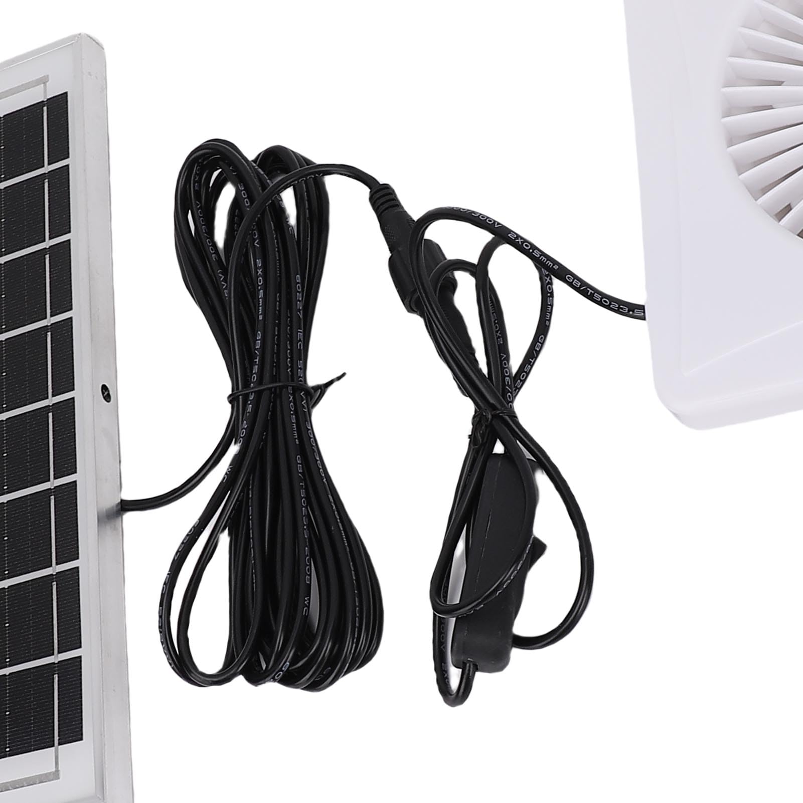 Alomejor Solar Powered Exhaust Fan with 6W Panel