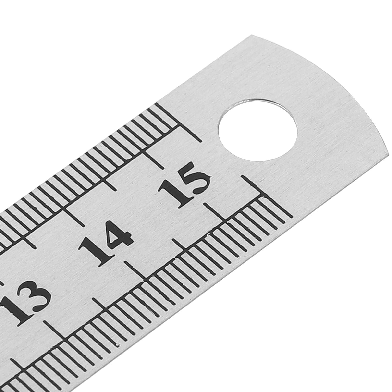 ABOOFAN 30 pezzi Righello in Acciaio Inox Multifunzione Tascabile Doppia Graduazione Strumento Preciso per Disegno Falegnameria e Cucito