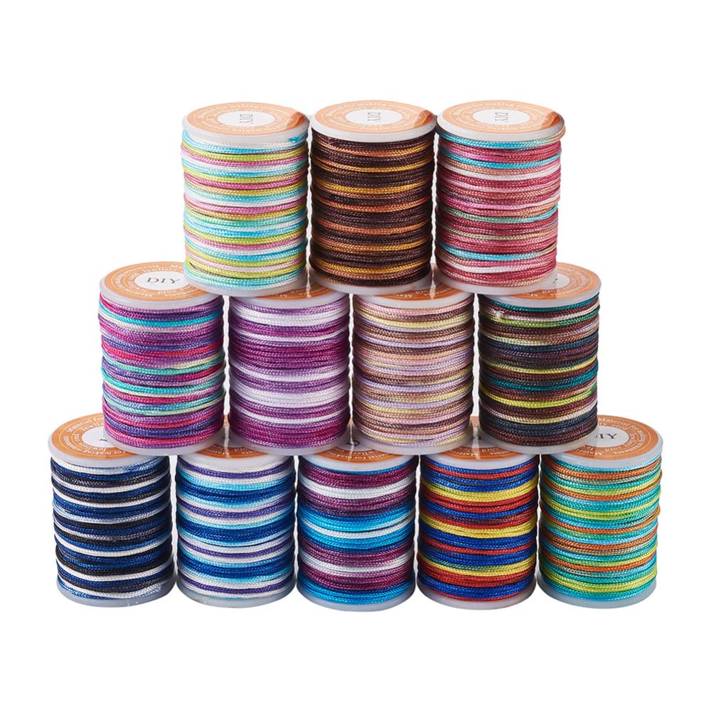 Fil polyester satiné macramé kumihimo bracelets et couture 90m x 0.7mm
