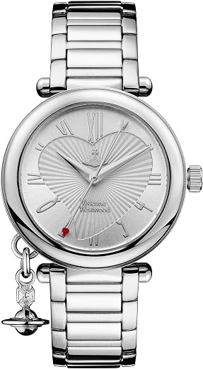 Vivienne Westwood Women’s Orb Quartz Watch with Silver Dial Analogue Display and Stainless Steel Bracelet