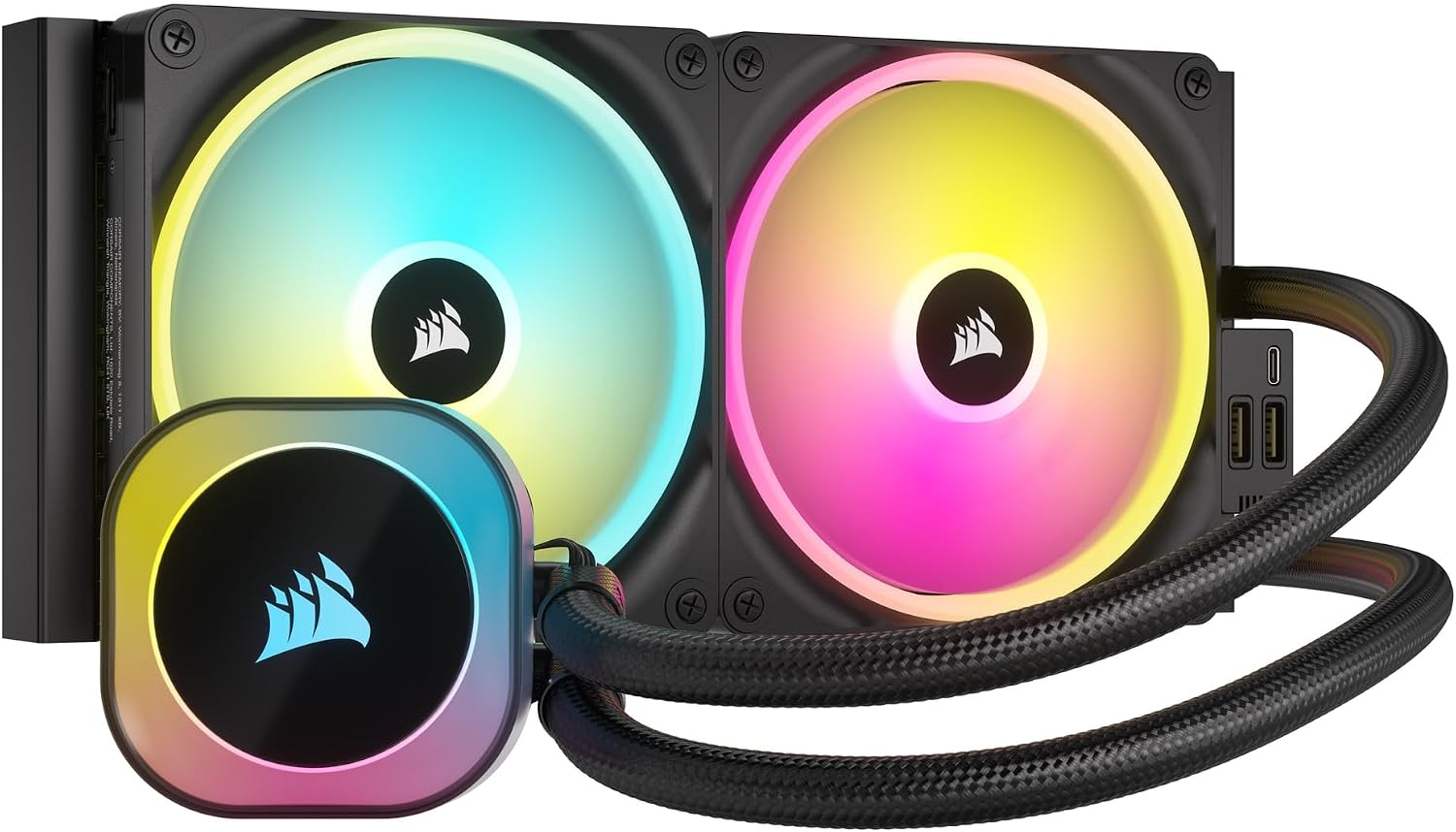 iCUE Link H115i RGB Liquid CPU Cooler - 280mm AIO - QX140 RGB Fans - Fits Intel® LGA 1700, AMD® AM5 - iCUE Link System Hub Included - Black