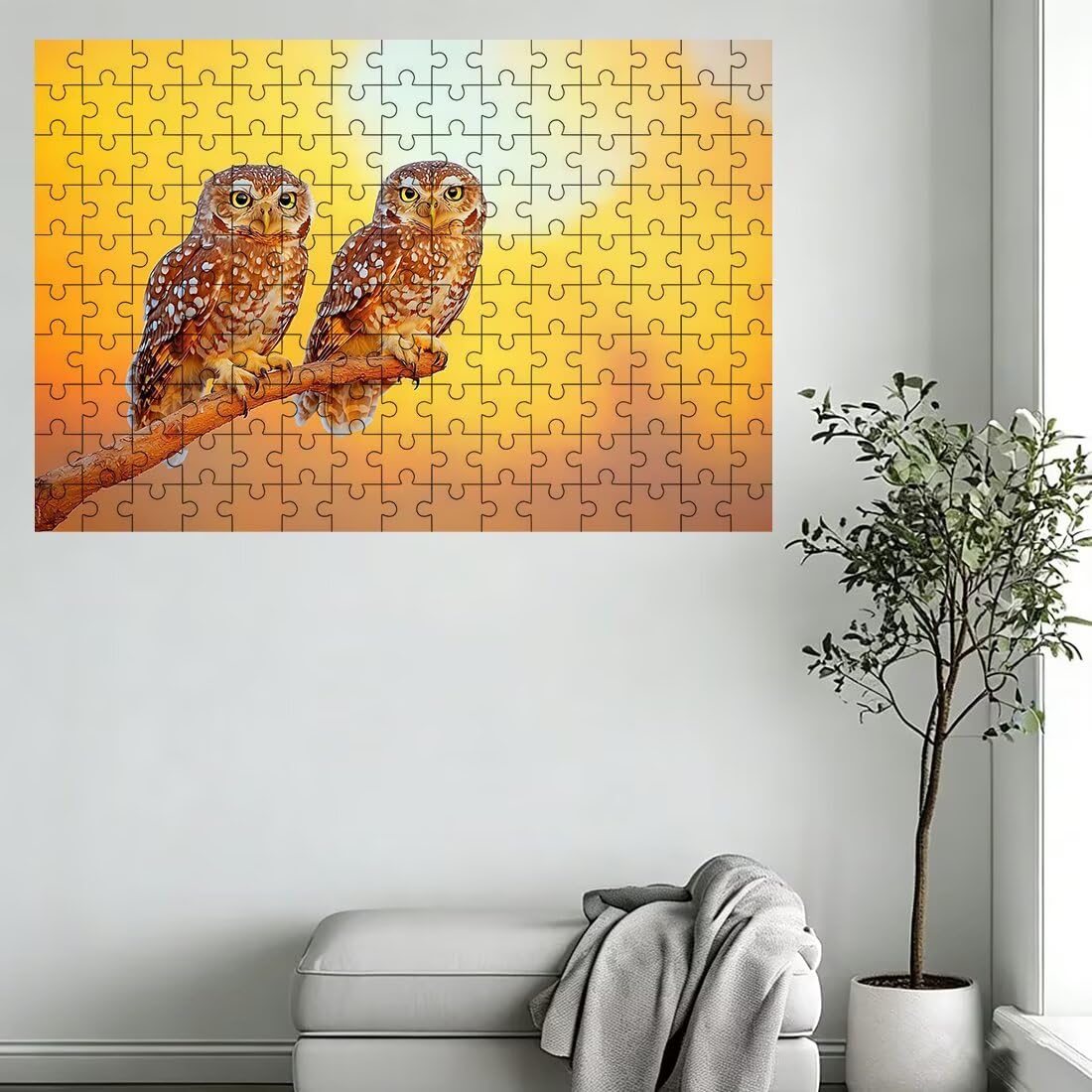 Puzzle dla dorosłych 5000, układanka sowa 5000 elementów dla dorosłych, niemożliwa łamigłówka, wymagająca gra dla całości, drewniane puzzle na prezenty dla kobiet, prezenty dla mężczyzn Motyw: zachód