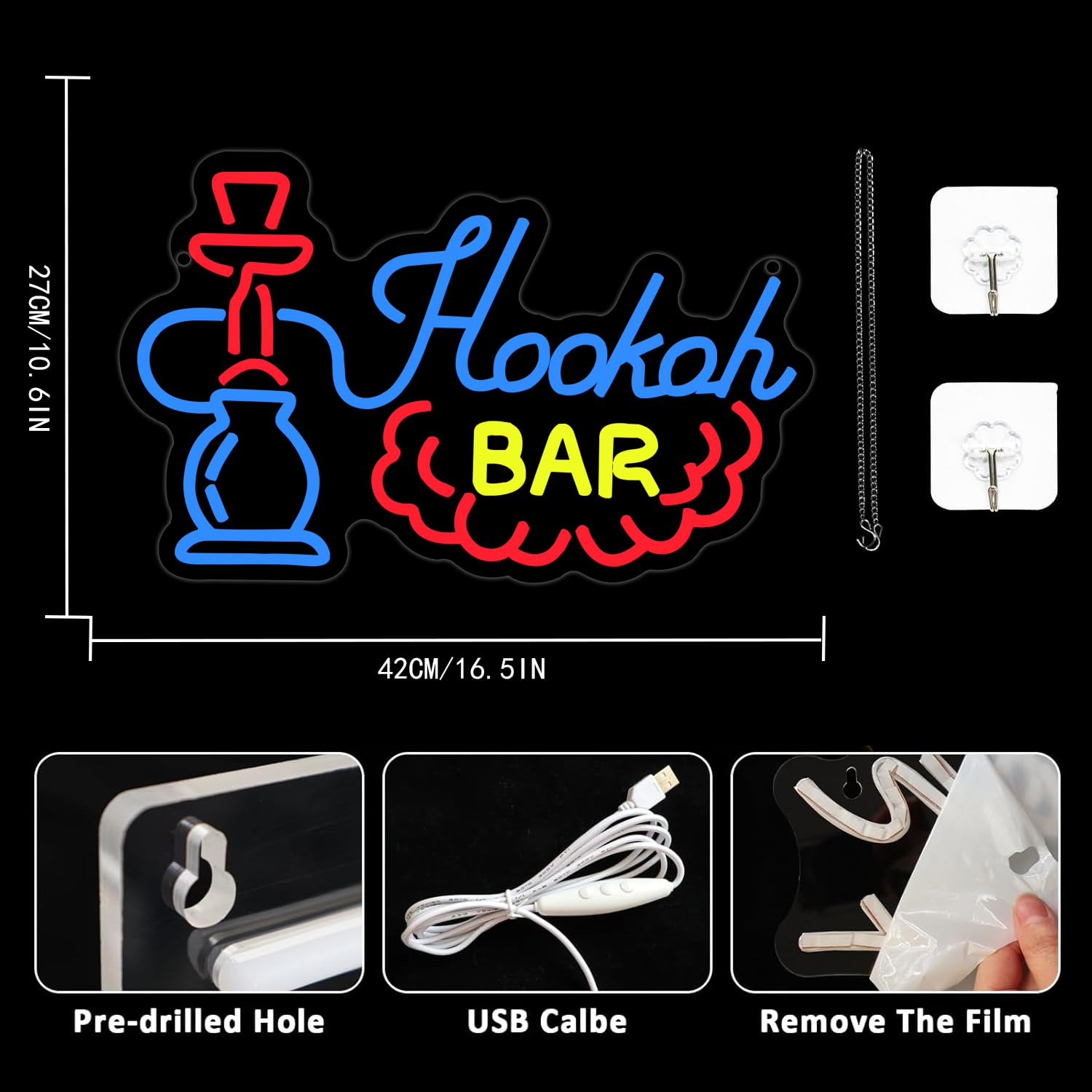 UExnkj-Y Bar Sign Light Neon Bar Beer Neon Signs LED Neon Sign for Beer Bar Cafe Club Shop Home Pub Man Cellar Party Business Decorations - Image 3