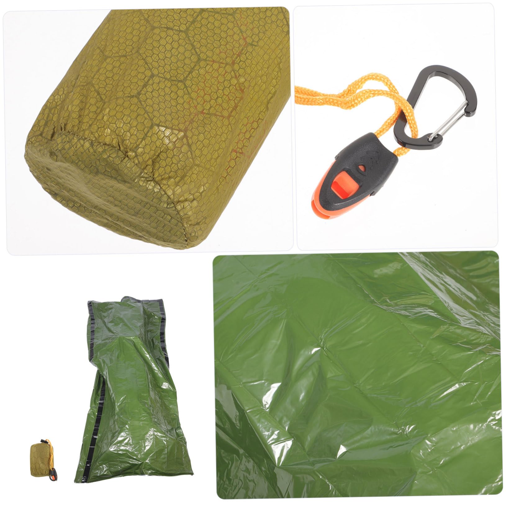 UPKOCH Notfall Schlafsack Pe Aluminiumfolie Ultraleichter und Tragbarer Schlafsack mit Kompressionssack Winddicht für Notfälle Wiederverwendbar und Kompakt