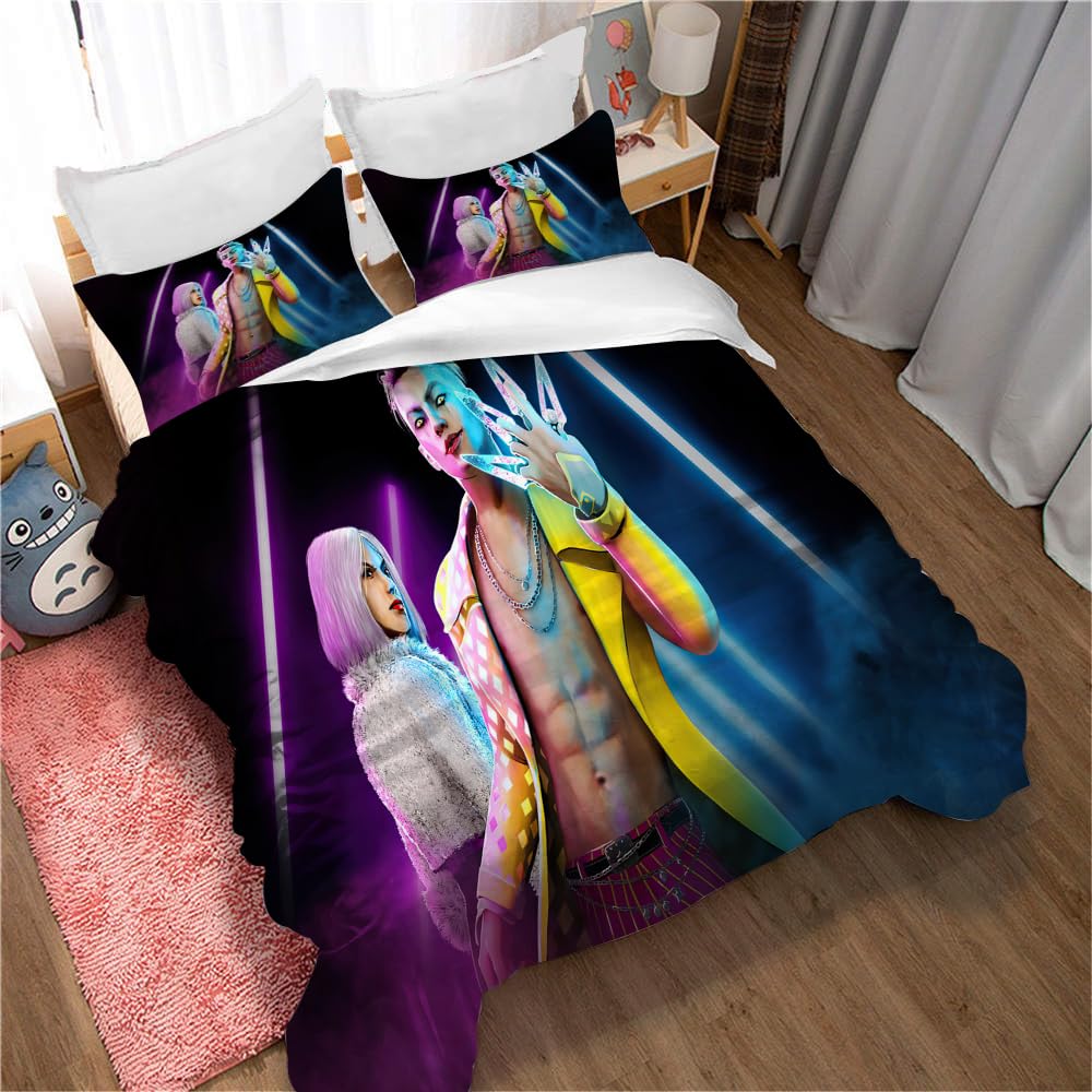 Duvet Cover Dead By Daylight 2 Pillowcases Home Dormitory Warm Soft Smooth Side Zipper 3 Piece Bedding Set (200x200cm(Double),DBD 05)