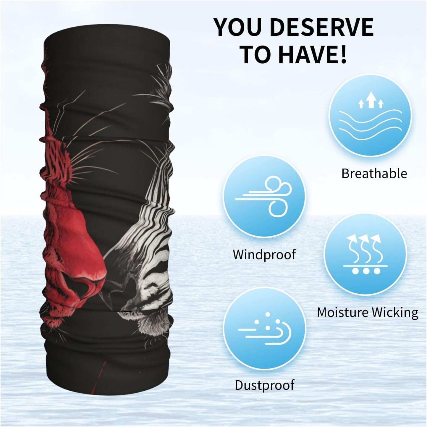 Unisex Workout Headbands Non Slip Sport Sweatbands Yoga Hairbands for Travel Fitness Athletic Moisture Wicking - Red Leopard and Zebra Animal image 2