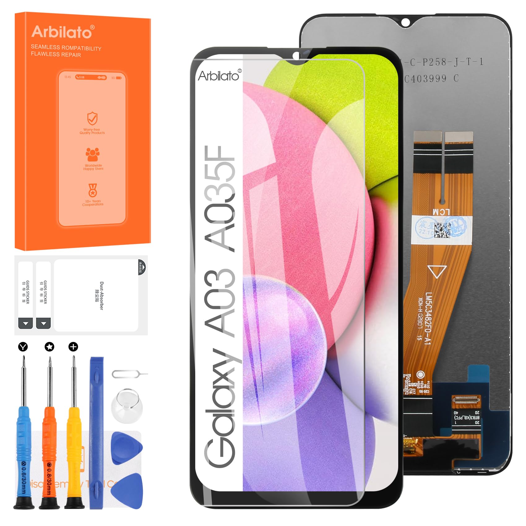 Original Screen for Samsung Galaxy A03 Screen Replacement for Samsung A035 LCD Screen SM-A035F,SM-A035M,SM-A035G Touch Display Digitizer Assembly