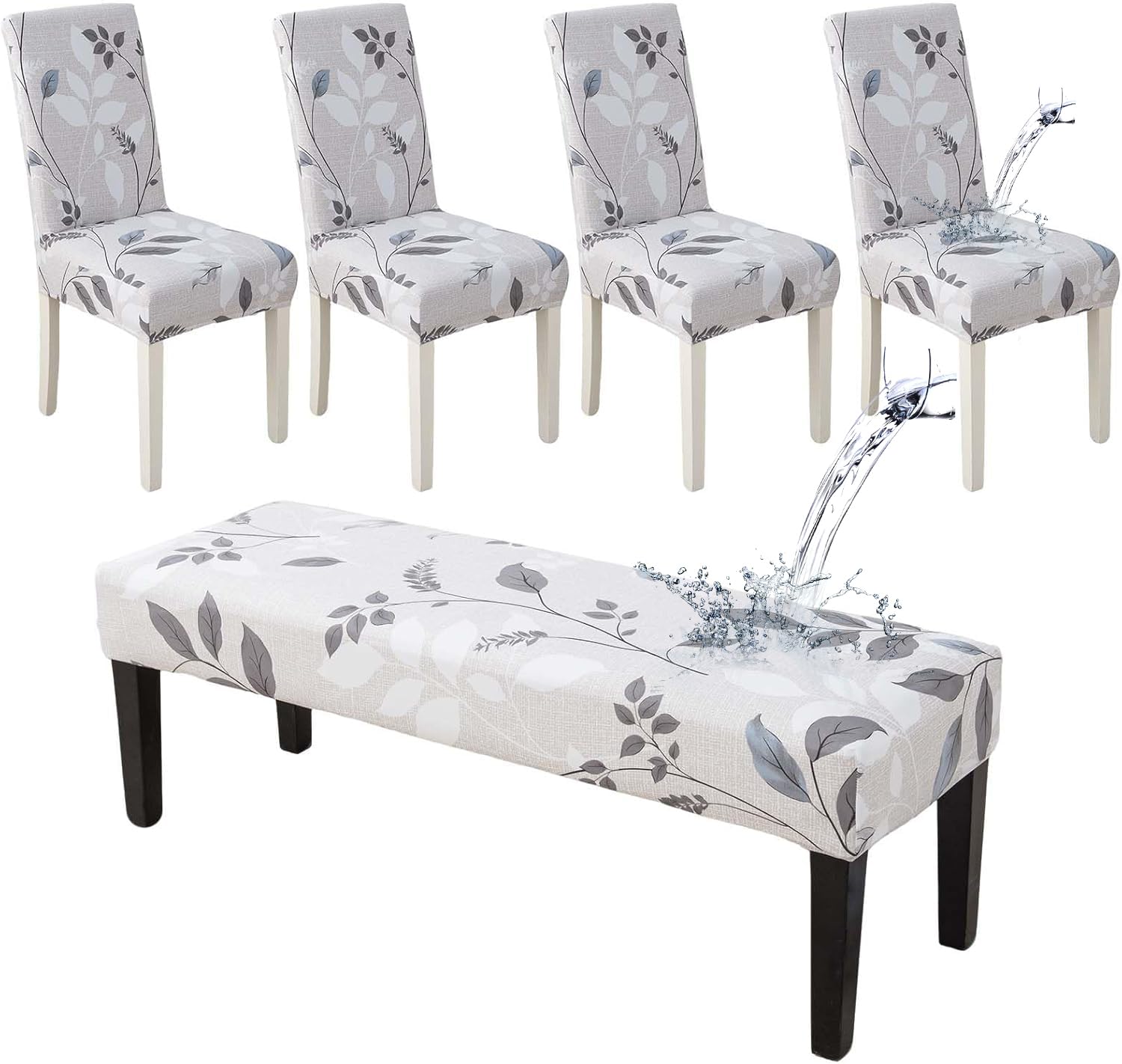 Dining Chair Covers Set - Parsons Chair Slipcover -26