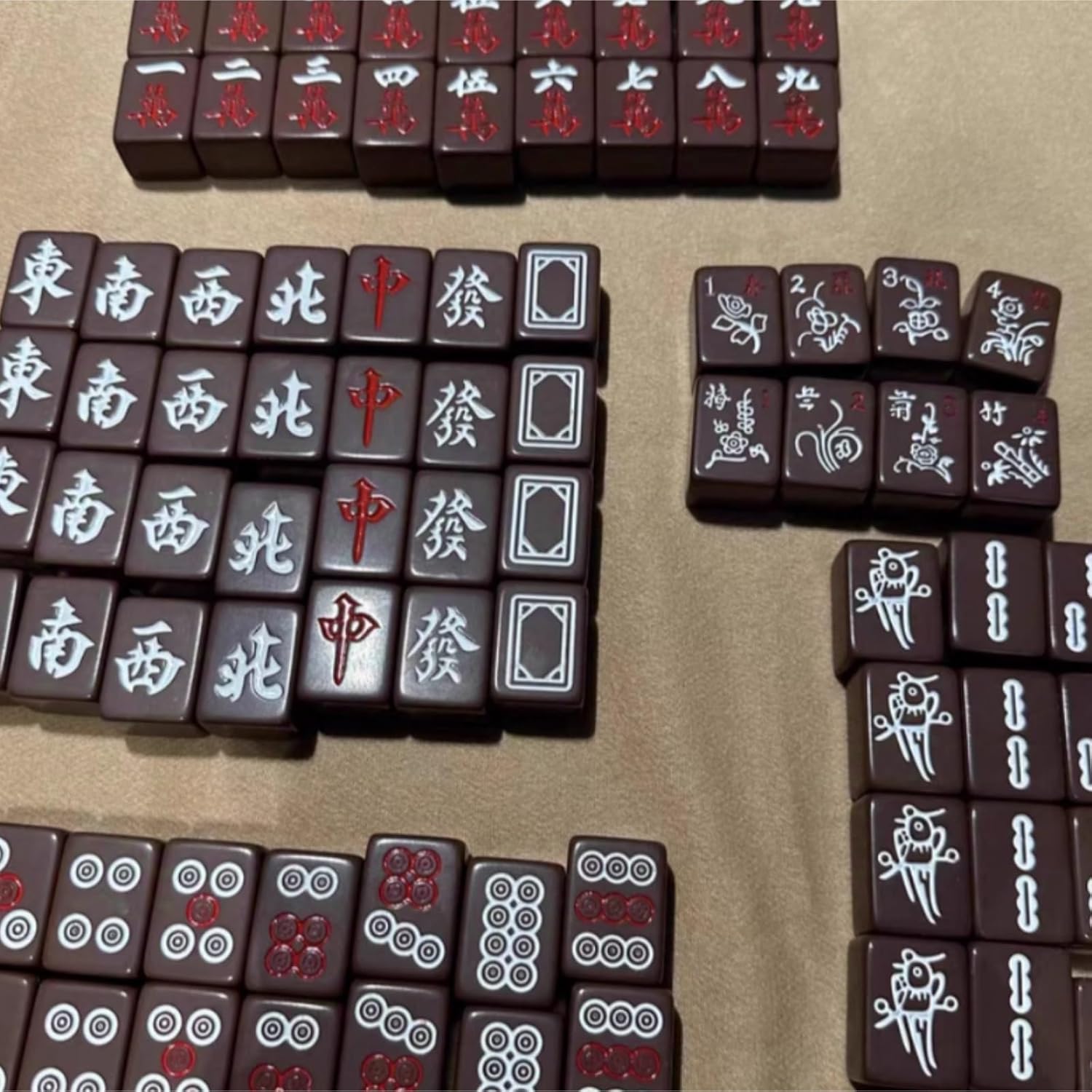 麻雀牌 マージャンパイ 麻雀セット麻雀タイルセット 144 タイル麻雀