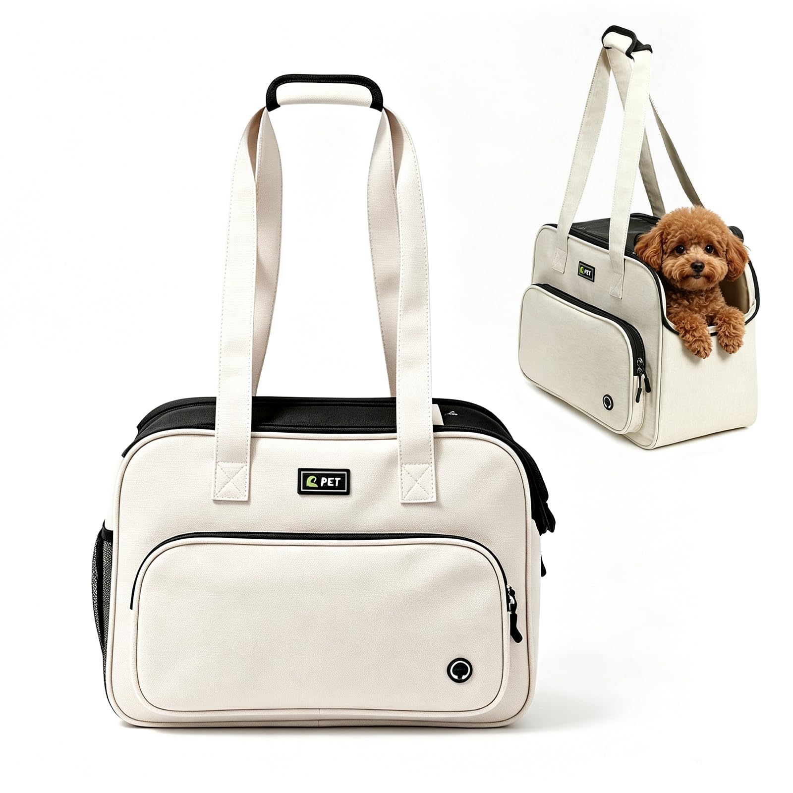 Hundetasche für Kleine Hunde, Tragetasche Hund für Kleine Hunde bis 6.5kg, Leichte Atmungsaktive Haustiertasche, Modische Handtasche für Reisen, Outdoor und Camping