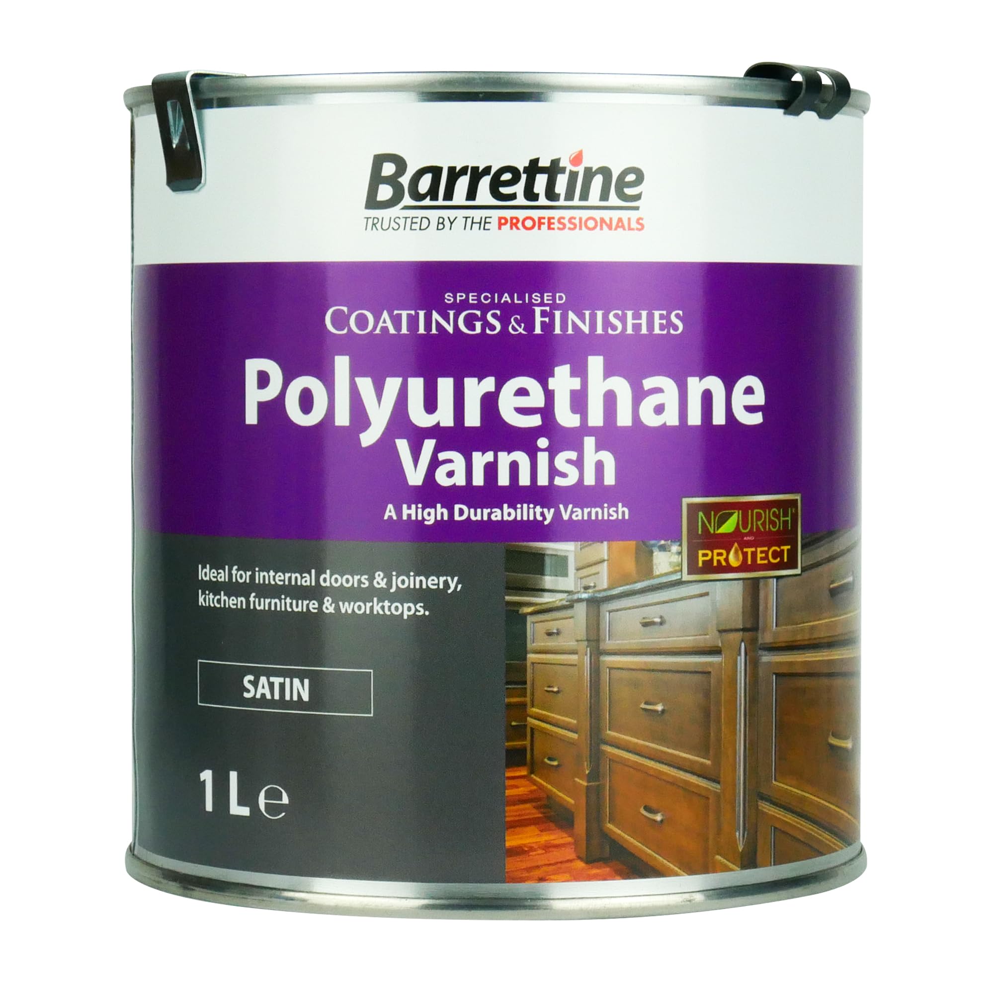 Barrettine Polyurethane Varnish - Satin Tin 1 Psva001