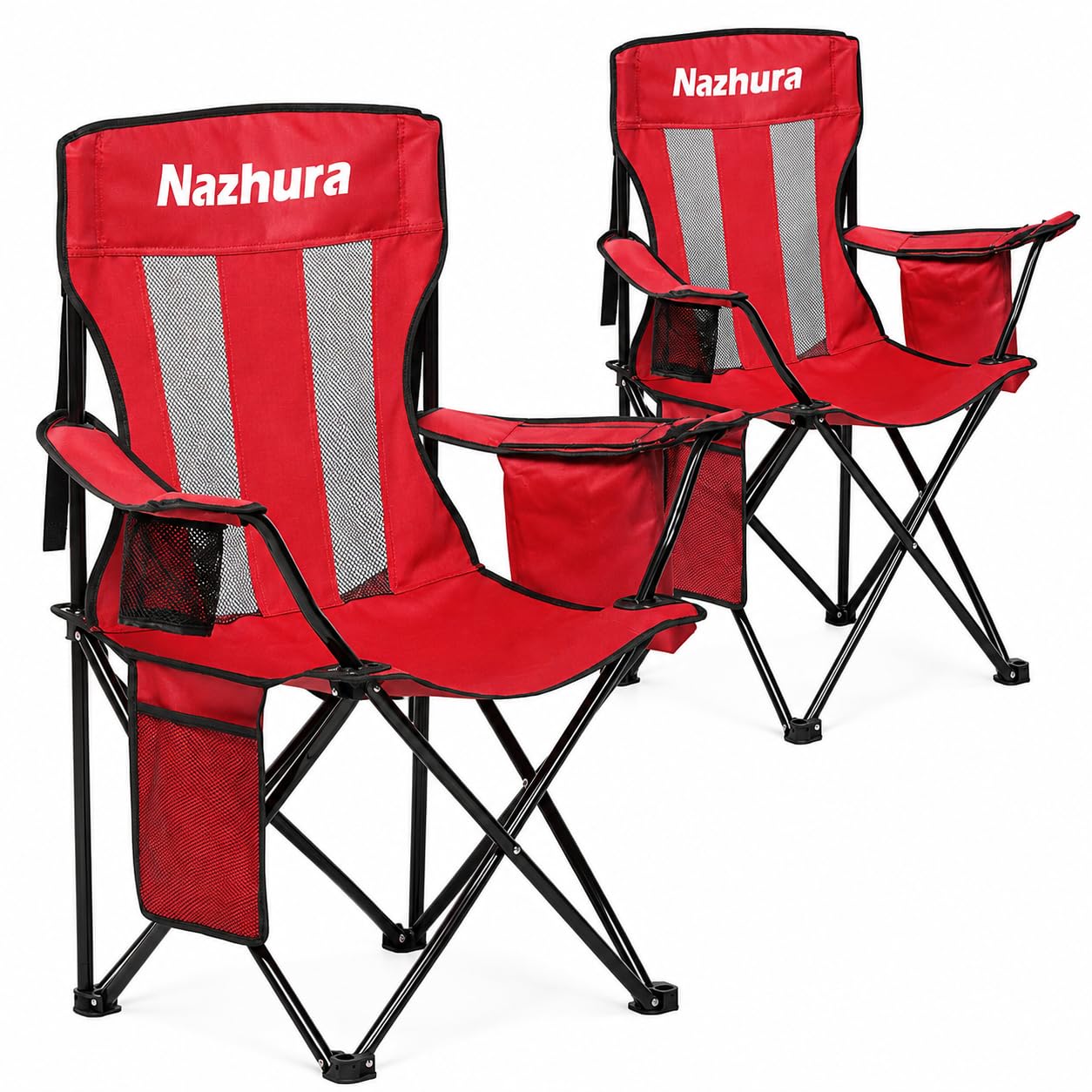 Amazon.com: Nazhura 2 Pack Outdoor Camping Chairs Folding/Foldable