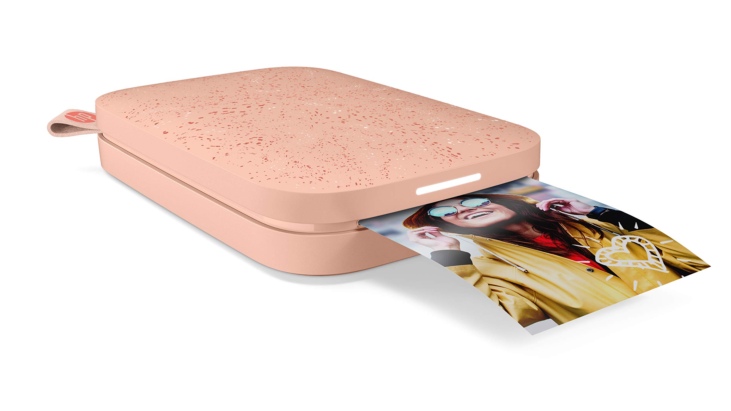 HP Sprocket 200 - Impresora fotográfica portátil (tecnología de impresión Zink, Bluetooth, fotos 5 x 7.6 cm), blush