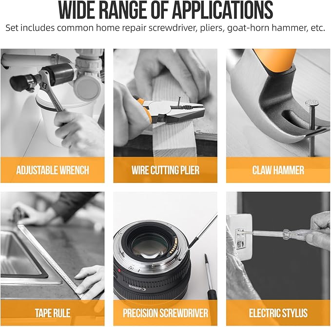 Kit de Herramientas Mini 20PCS, Set Básico con Martillo, Alicates, Llave miniatura 5