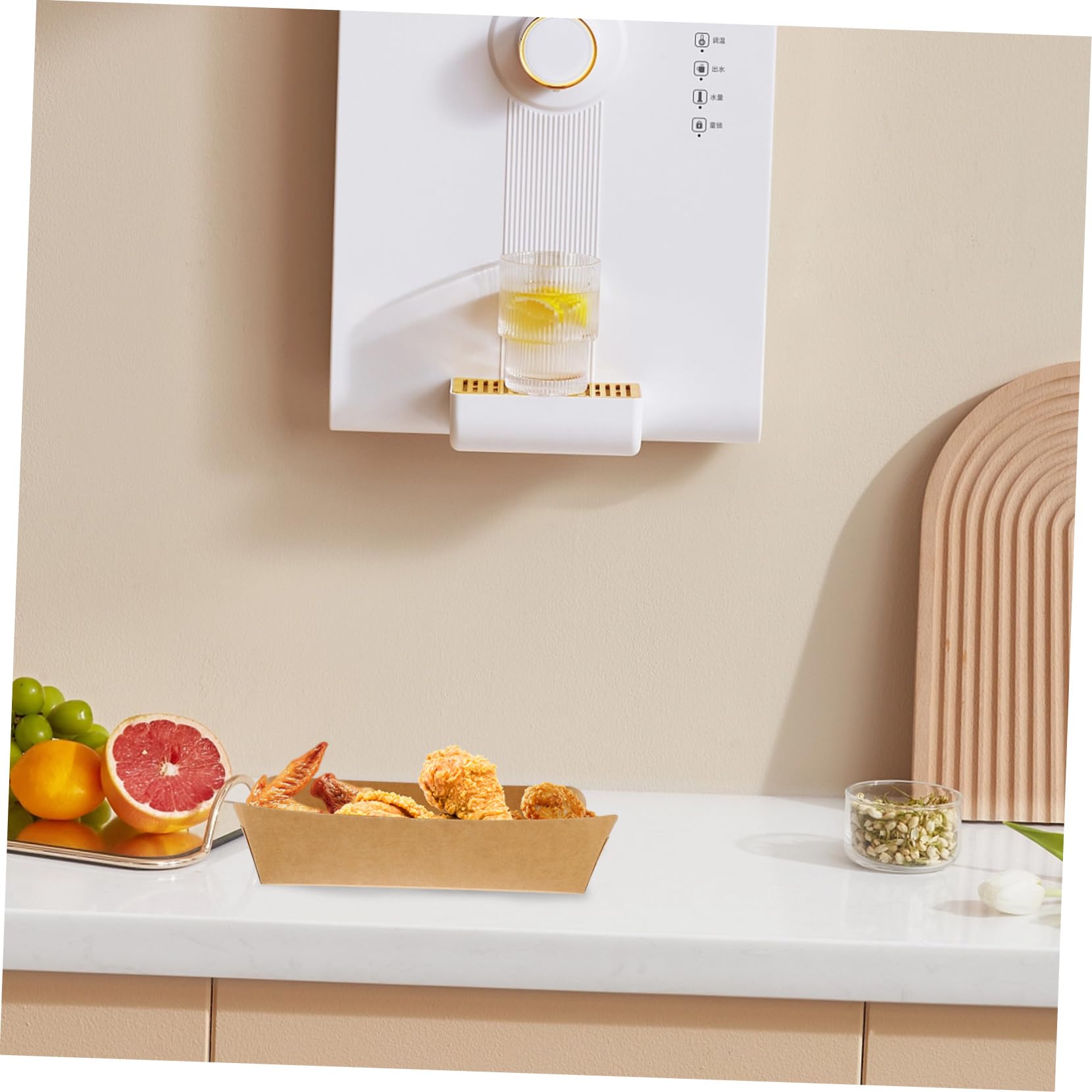 OUNONA Boîte Alimentaire Résistante à L'huile 100 Pcs en Papier Kraft