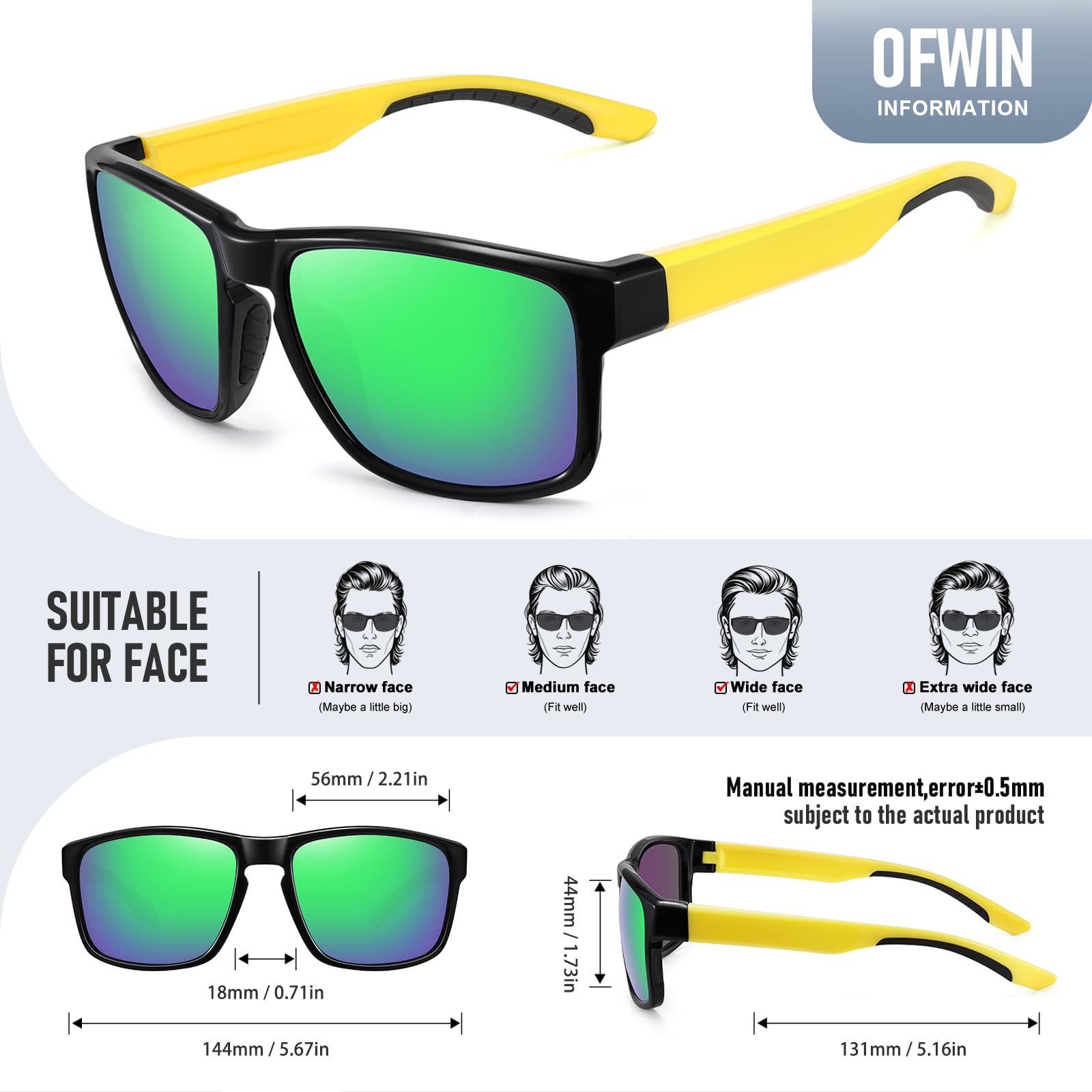 Sportowe polaryzacyjne okulary przeciwsłoneczne dla mężczyzn i kobiet, ochrona przed promieniowaniem UV, niezniszczalne, do jazdy, biegania, wędkowania, wędrówek, okularów przeciwsłonecznych