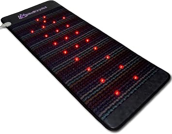 MediCrystal Infrared Heating Pad with 7 Natural Crystals - Single Biomat with Far Infrared Heat, Photon Red & NIR Lights, Magnets & Negative Ions - XXL Heating Pad 76" L x 40" W