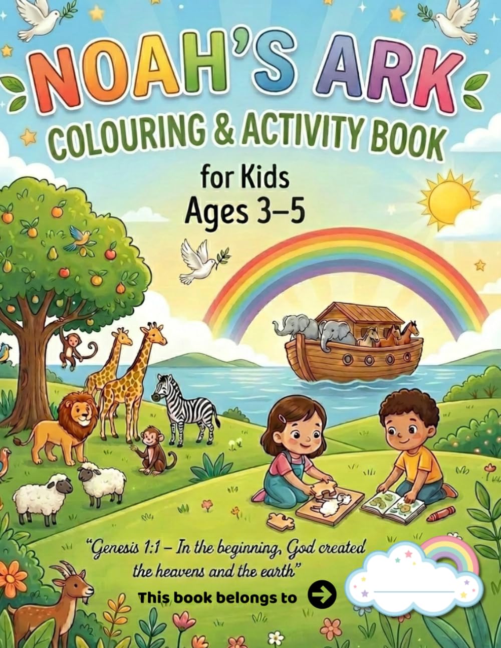Noah’s Ark Colouring & Activity Book for Kids Ages 3–5