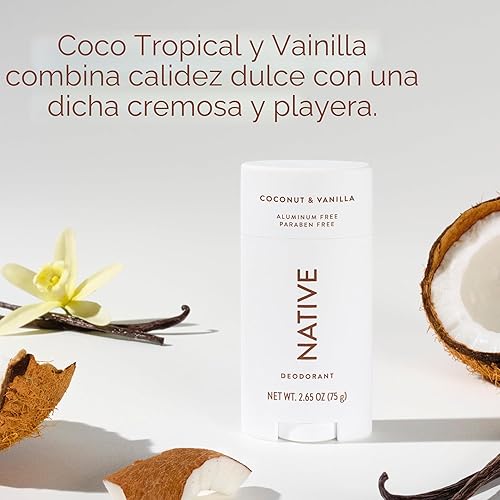 Miniatura 4 de Desodorante Native Contiene Ingredientes Derivados Naturalmente, Control de Olor de 72 Horas Desodorante para Mujeres y Hombres, Sin Aluminio
