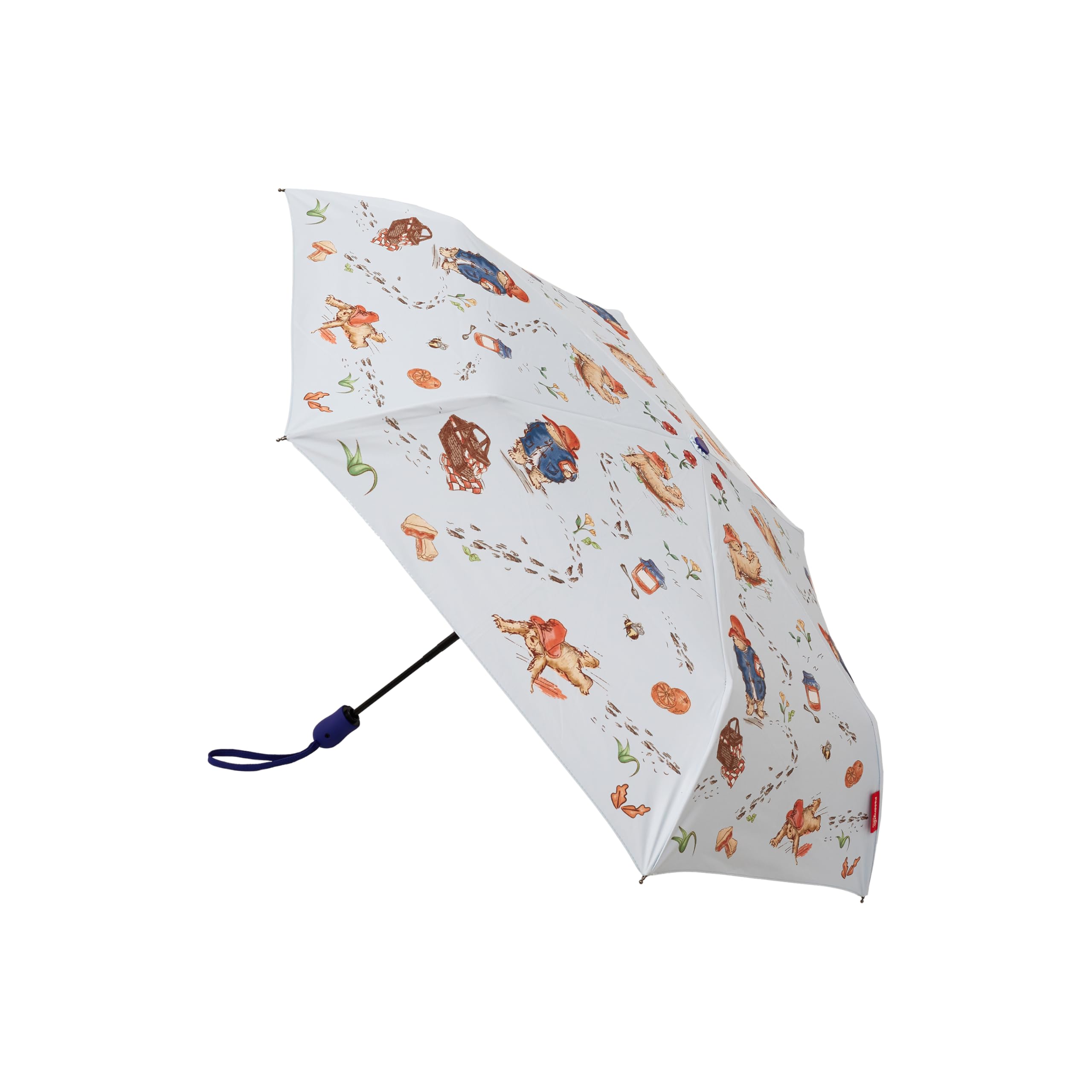 Signare Paddington Bear Automatic Folding Umbrella, Classic Marmalade Design, White (Paddington Classic Marmalade, UM-AUTO-PADD-CMM)