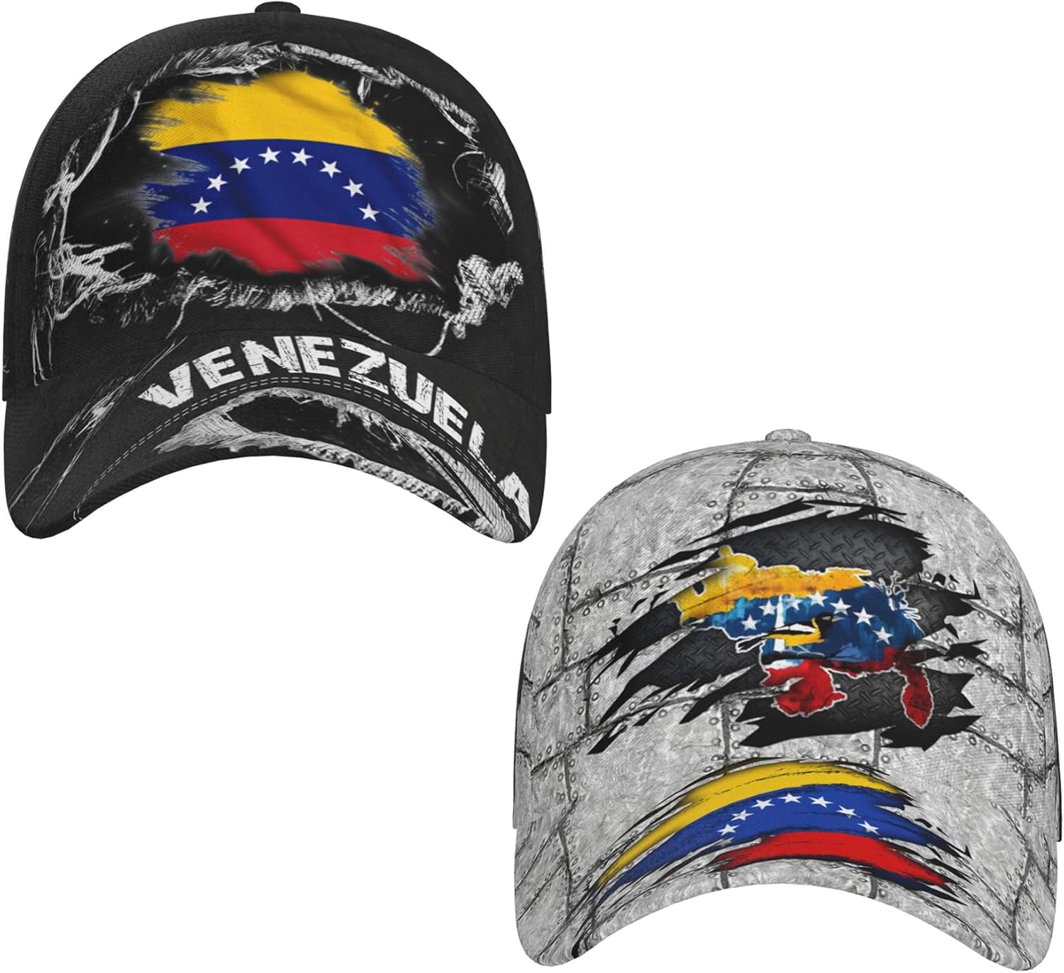 Venezuela Flag Hat Unisex Venezuelan Baseball Cap Adjustable Fashionable Cool Hat Suitable for Men and Women - Image 2