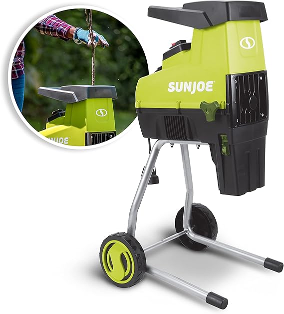 Sun Joe CJ603E 15Amp Electric Silent Wood Chipper/Shredder, 1.7Inch