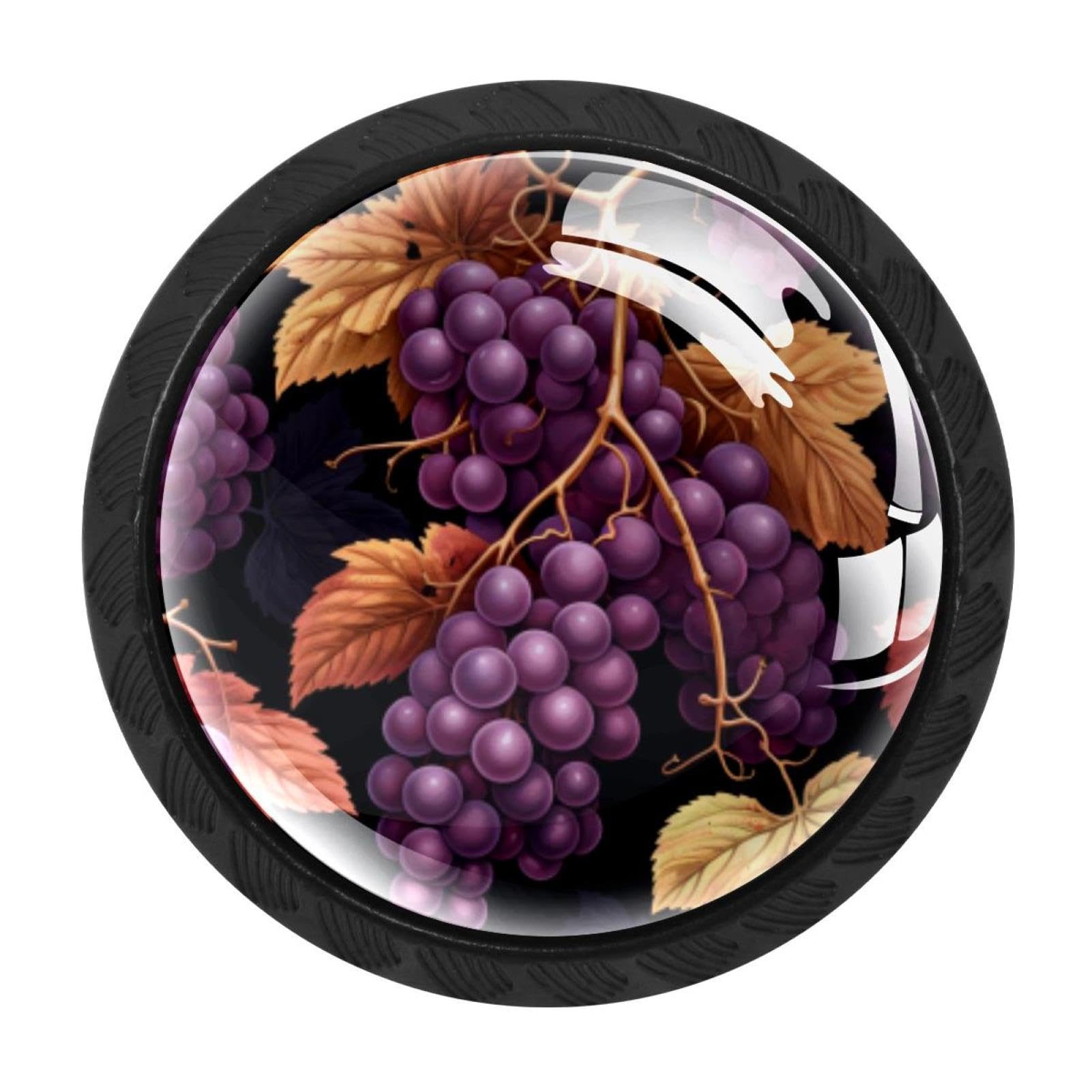 CHENZZZZ Thanksgiving Grape Cabinet Knobs 4 Pieces Drawer Kitchen Cabinets Dresser Cupboard Wardrobe Unique Pulls Handles