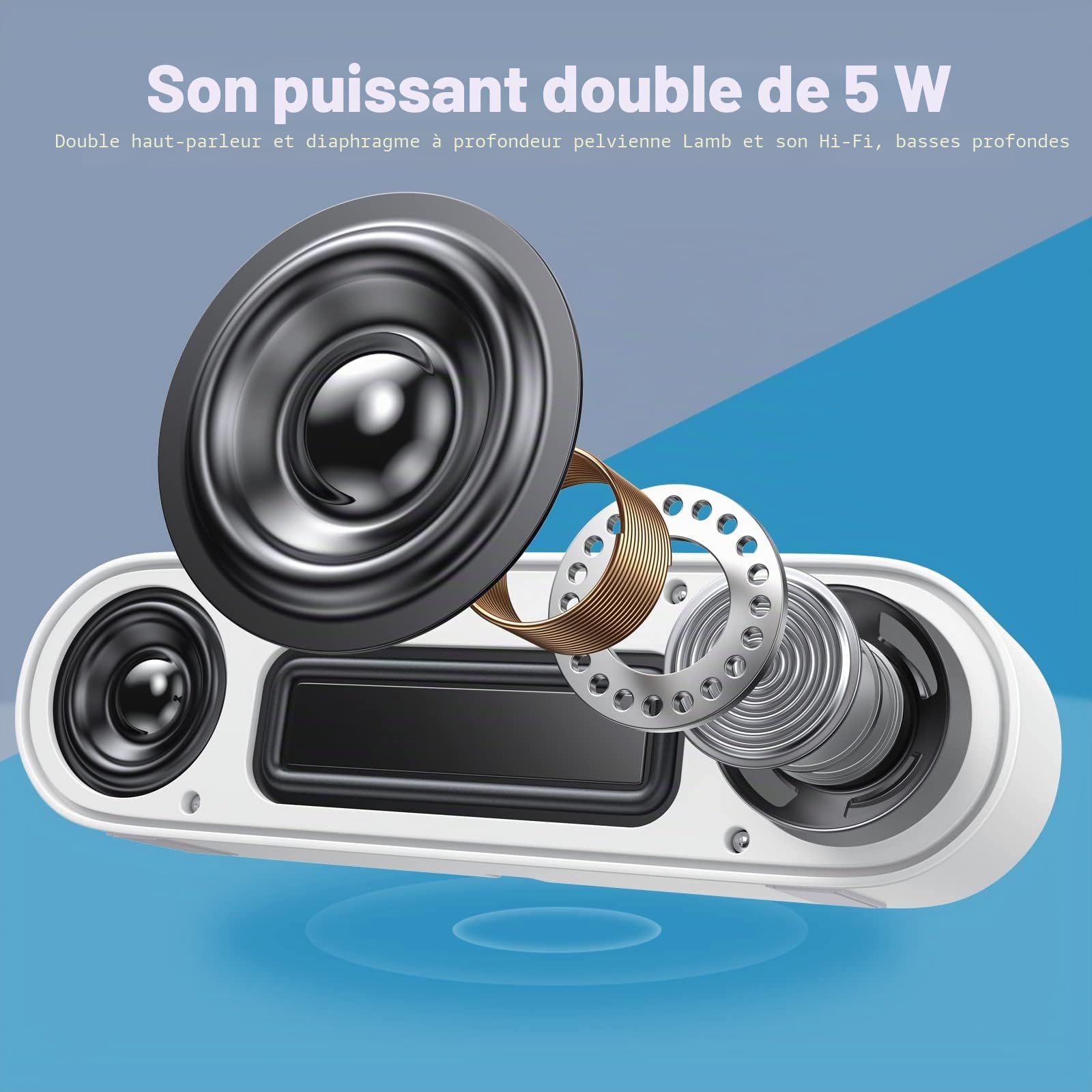 YYV Haut Parleurs PC, Haut Parleurs d'ordinateur, Mini Haut Parleur de Barre de Son PC USB, Enceinte PC pour Ordinateur Portable, Tablette, Ordinateur de Bureau, Smartphone