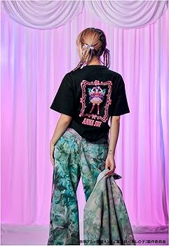 ANNA SUI US製　アナスイ Tシャツ ラメプリント ネイビー Sサイズ レディース 古着 Y2K ギャル ANNA SUI - ANNA SUI US製 アナスイ Tシャツ ラメプリント ネイビー S