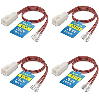72-7902 Speaker Harness Professional Car Door Speaker Wiring Adapter Plug with Thicker Longer Cable for Dodge Dart, Journey, RAM Challenger, Jeep Wrangler, Chrysler 4PCS